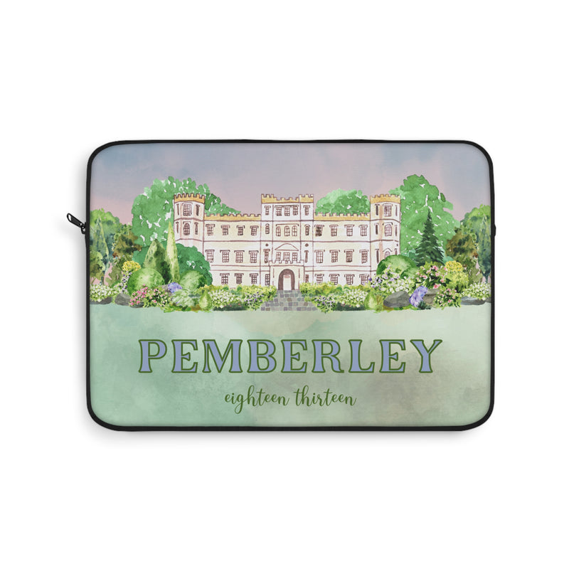 Regency Romance Laptop Sleeve: Pemberley 1813 | Pride and Prejudice Gift