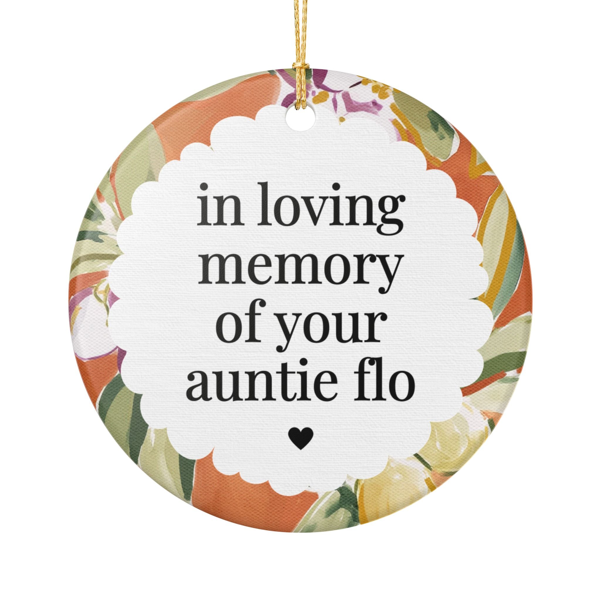 Funny Menopause Gift for Sister or Mom Going Through Menopause: In Loving Memory of Your Auntie Silly Nostalgic Xmas Ornament