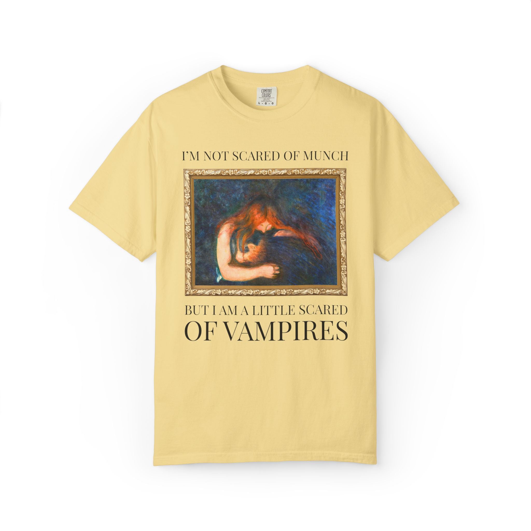 Halloween Art History Buff Tee Shirt: Edvard Munch Vampire Lover Gift, Spooky Season Art History Lover Paranormal Romance Reader Gift