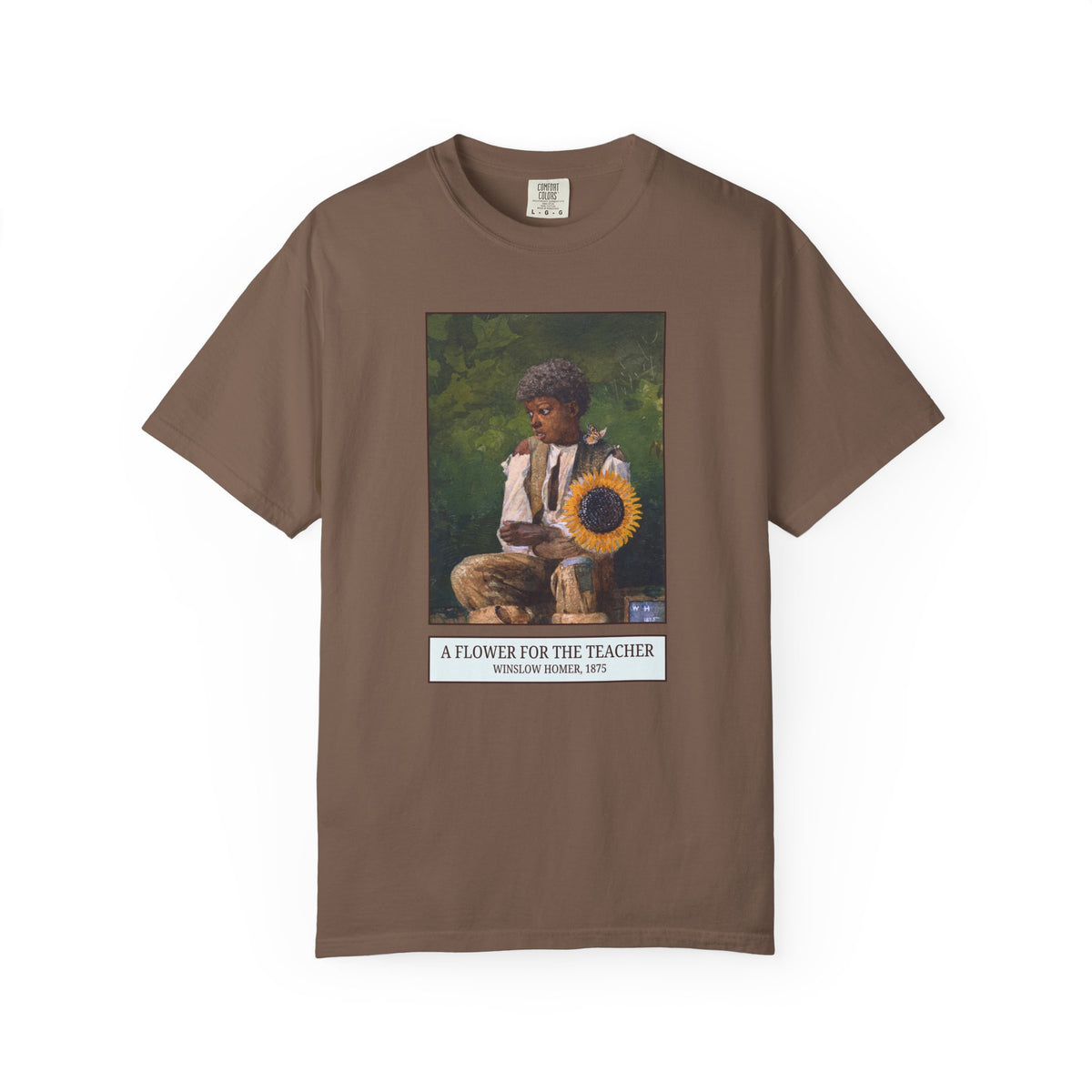 A Flower for the Teacher by Winslow Homer Tee Shirt: American Art History or Museum Lover Gift for Teacher, 19th Century and Early 1900s US Painter