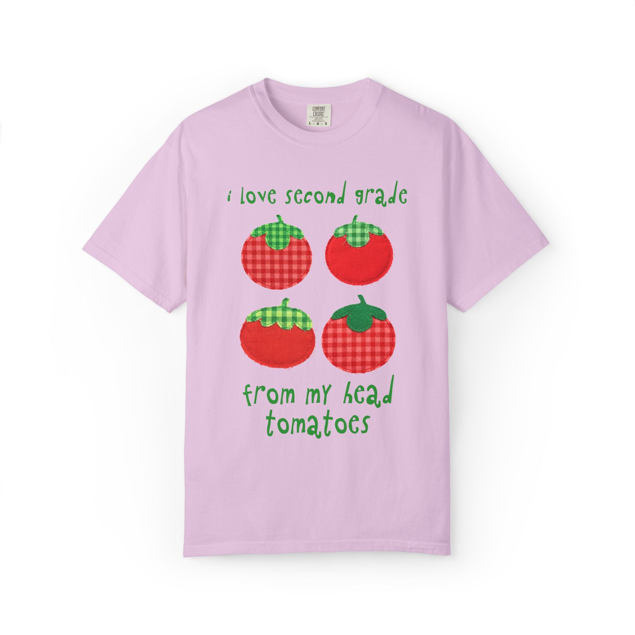 Gardening Second Grade Teacher Tee Shirt: I Love Second Grade from My Head Tomatoes, Cute Vegetable Gardener, Tomato Lover, Back to School