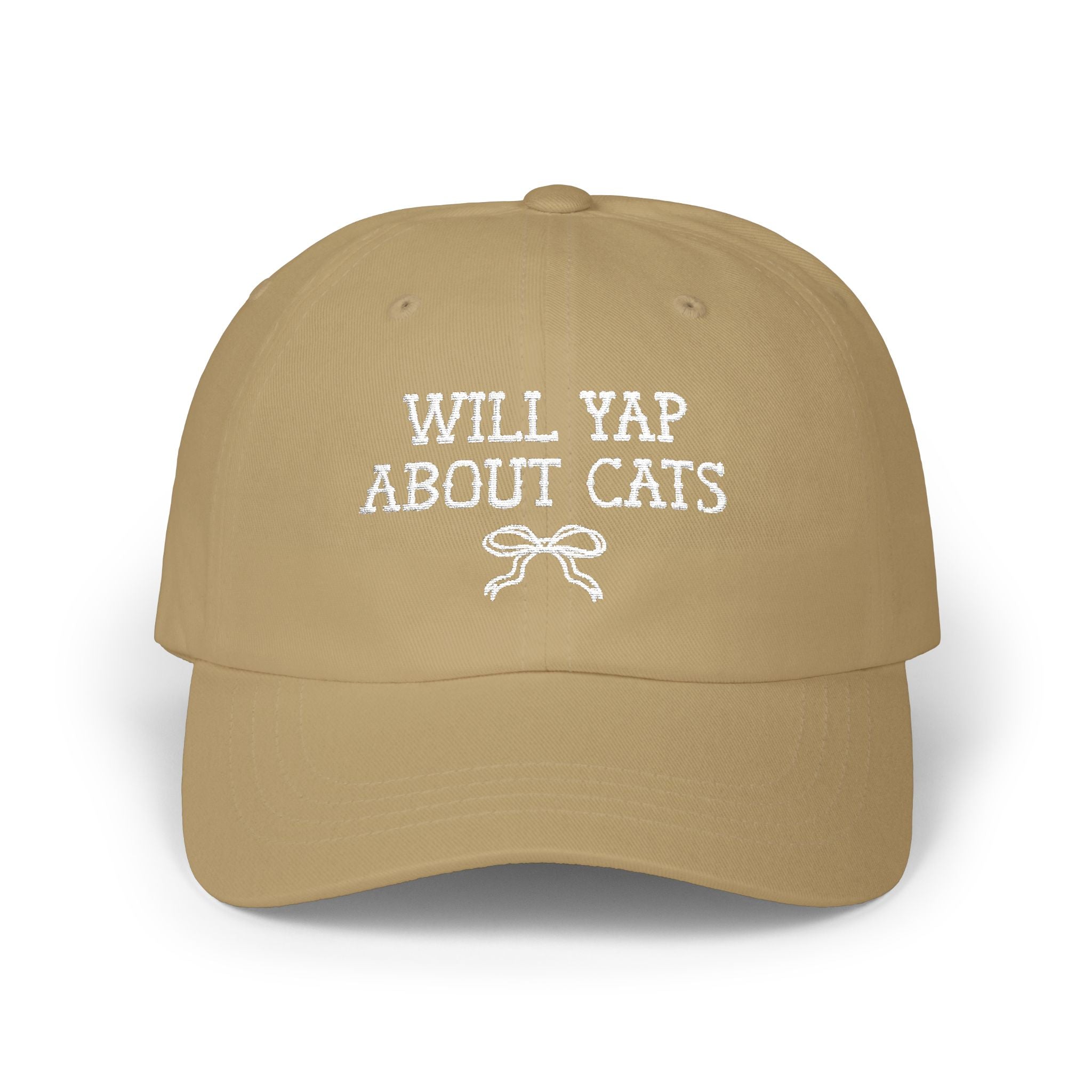 Will Yap About Cats: Funny Cat Lover Hat for Cat Mom or Cat Dad, Silly Cat Parent Gift for Friend Who Loves Cats