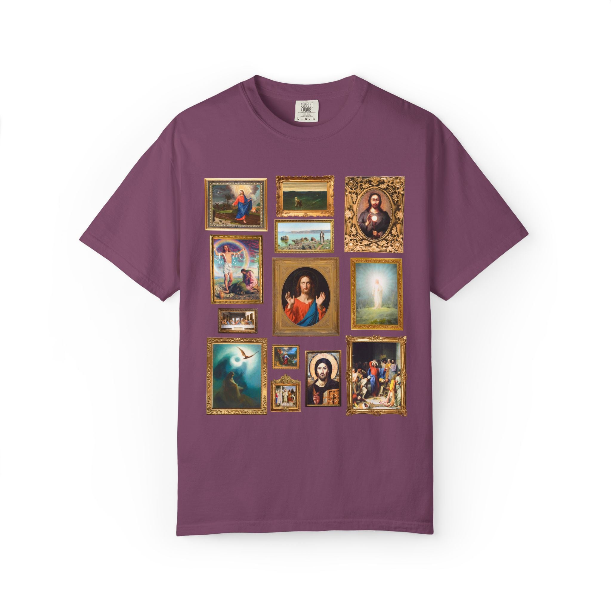 Jesus Art History Shirt with Famous Paintings of Christ, 19th Century Art History, Ancient Art History Lover, Christian Museum Lover Tee