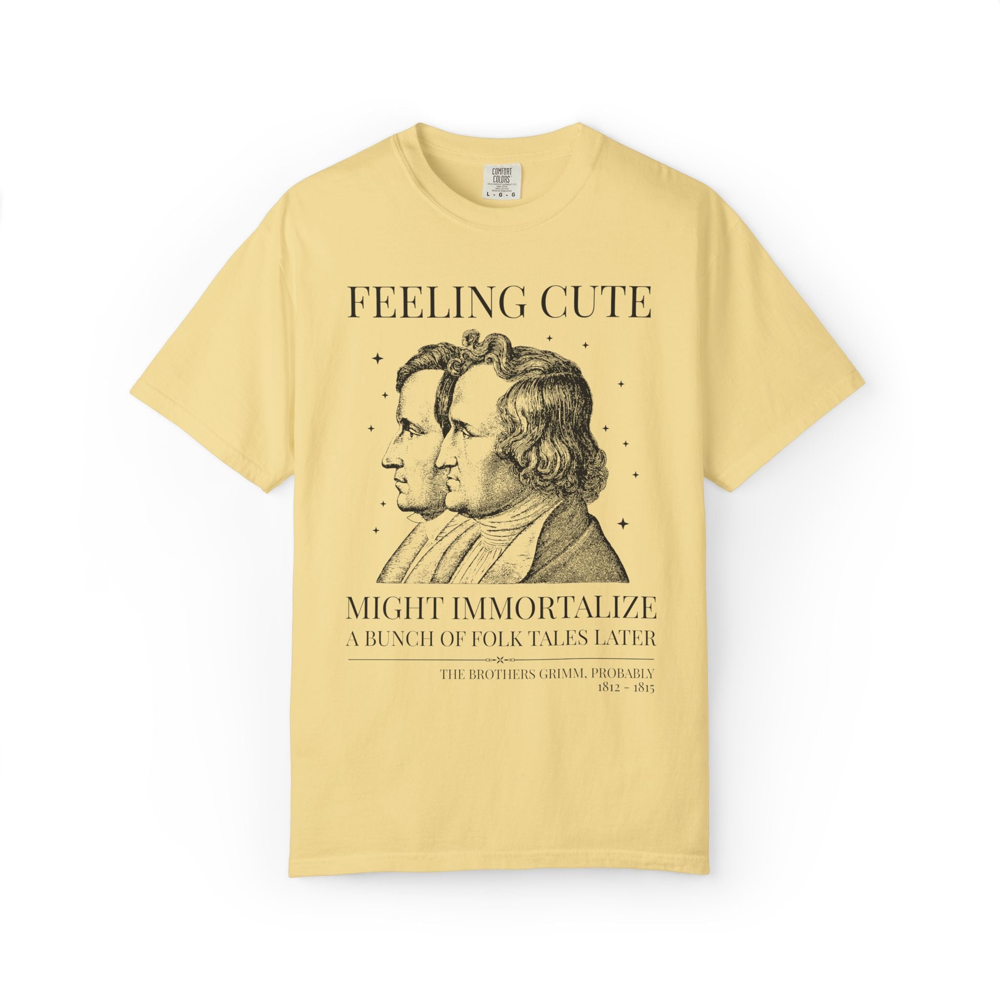 Brothers Grimm Bookish Fairy Tale Tee Shirt for Reader or Historian, 19th Century European Folklore Tee for Book Lover, Romance Writer