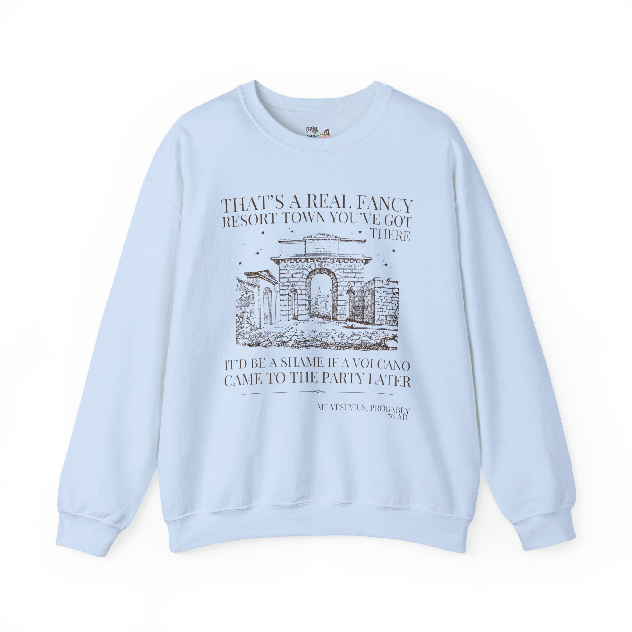 Ancient History Buff Sweatshirt: Roman History Funny Saying Pompeii Crewneck, Mt Vesuvius European History Shirt, Famous Historical Disaster