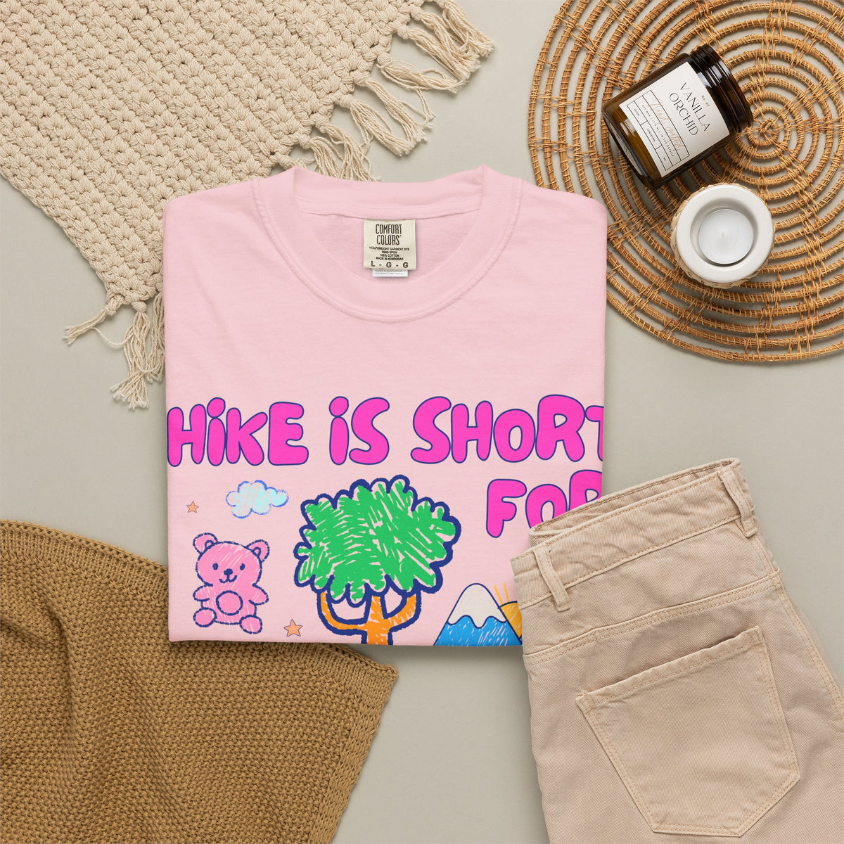 Hike is Short for Hot Girls Love Hiking: Funny Hiking Lover T-Shirt for Sister or Friend Who Loves the Outdoors, Silly Matching Hiking Tee