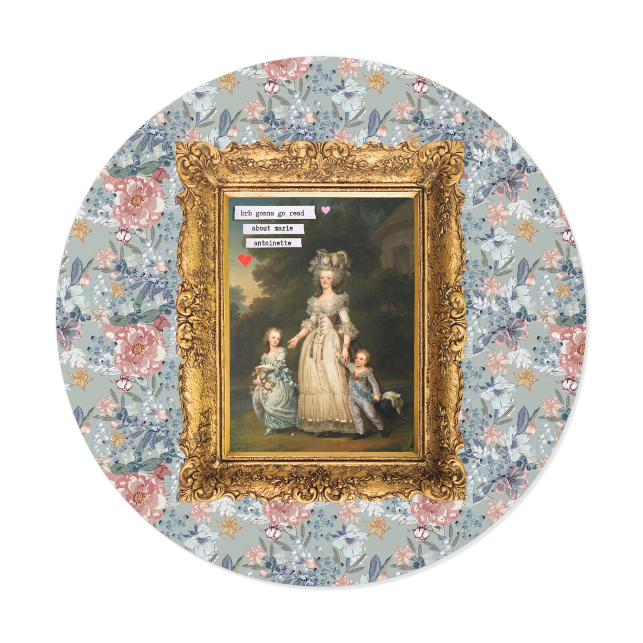 Marie Antoinette Floral Sticker for Historian Who Loves Reading, Bookish French History Buff Gift for Historian Who Loves Famous Queens