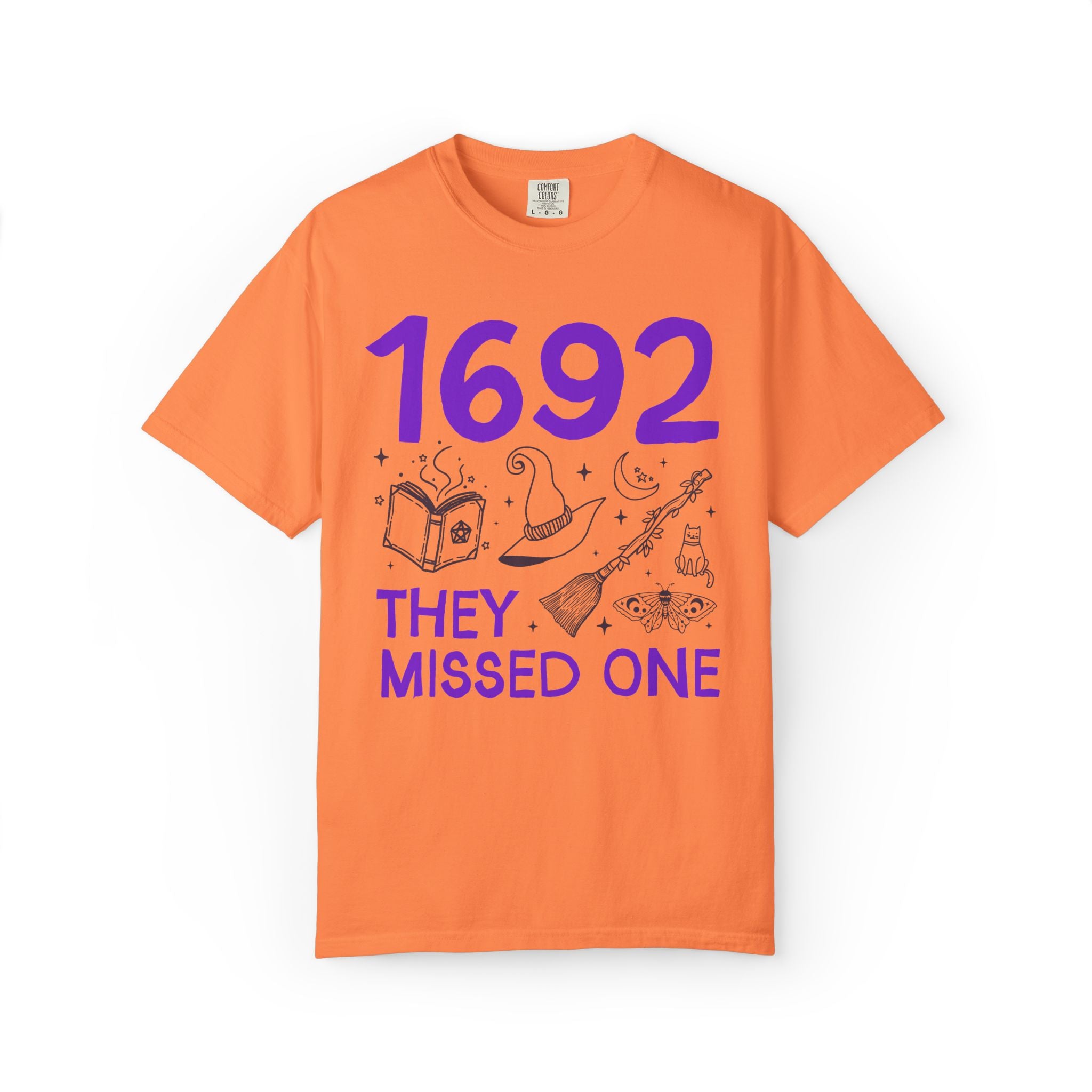 1692 They Missed One Salem Witch Trials History Buff Tee Shirt, Spooky History T-Shirt for Halloween, Goblincore Fall Women's History Tee