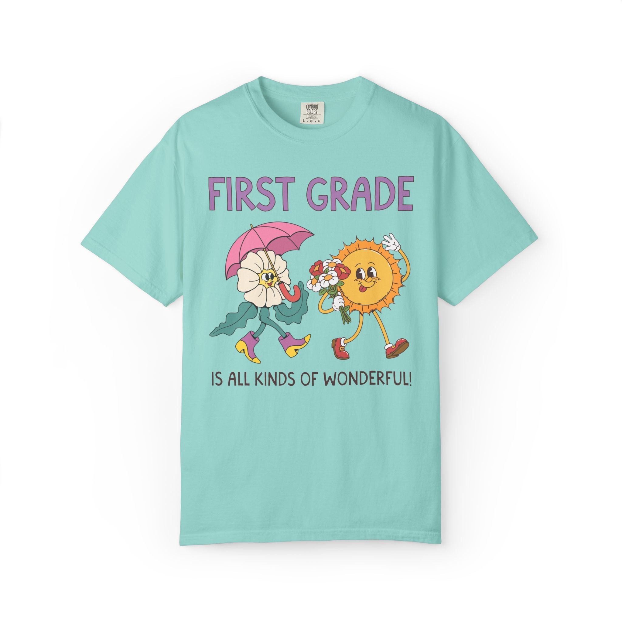 First Grade is All Kinds of Wonderful Teacher Team Tee Shirt for Back to School: Cute New School Year T-Shirt, First Year Teacher or Para