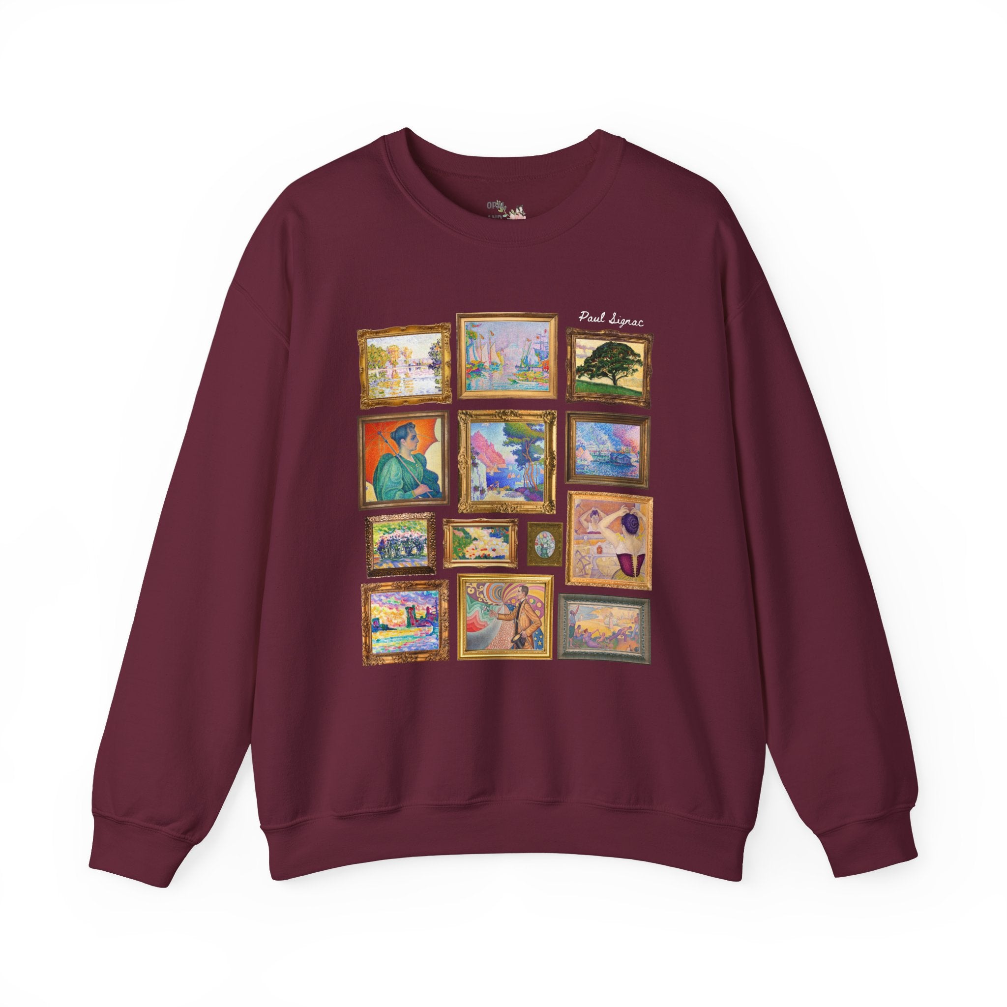 Paul Signac French Art History Sweatshirt for European Art History Buff, Post Impressionist Art Movement, Pointillism Early 1900s Art Crewneck