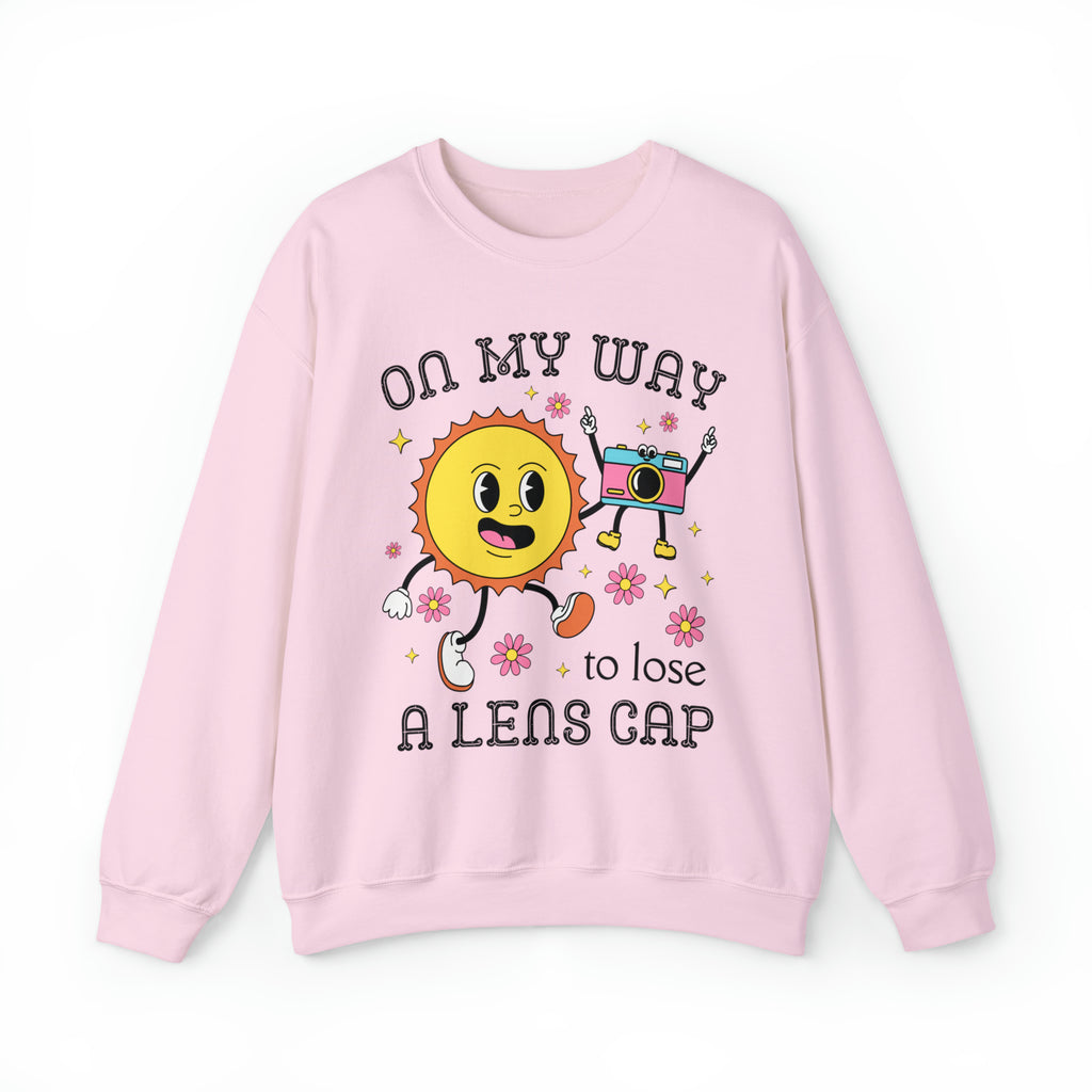 photography sweatshirt with retro camera and cute little sun