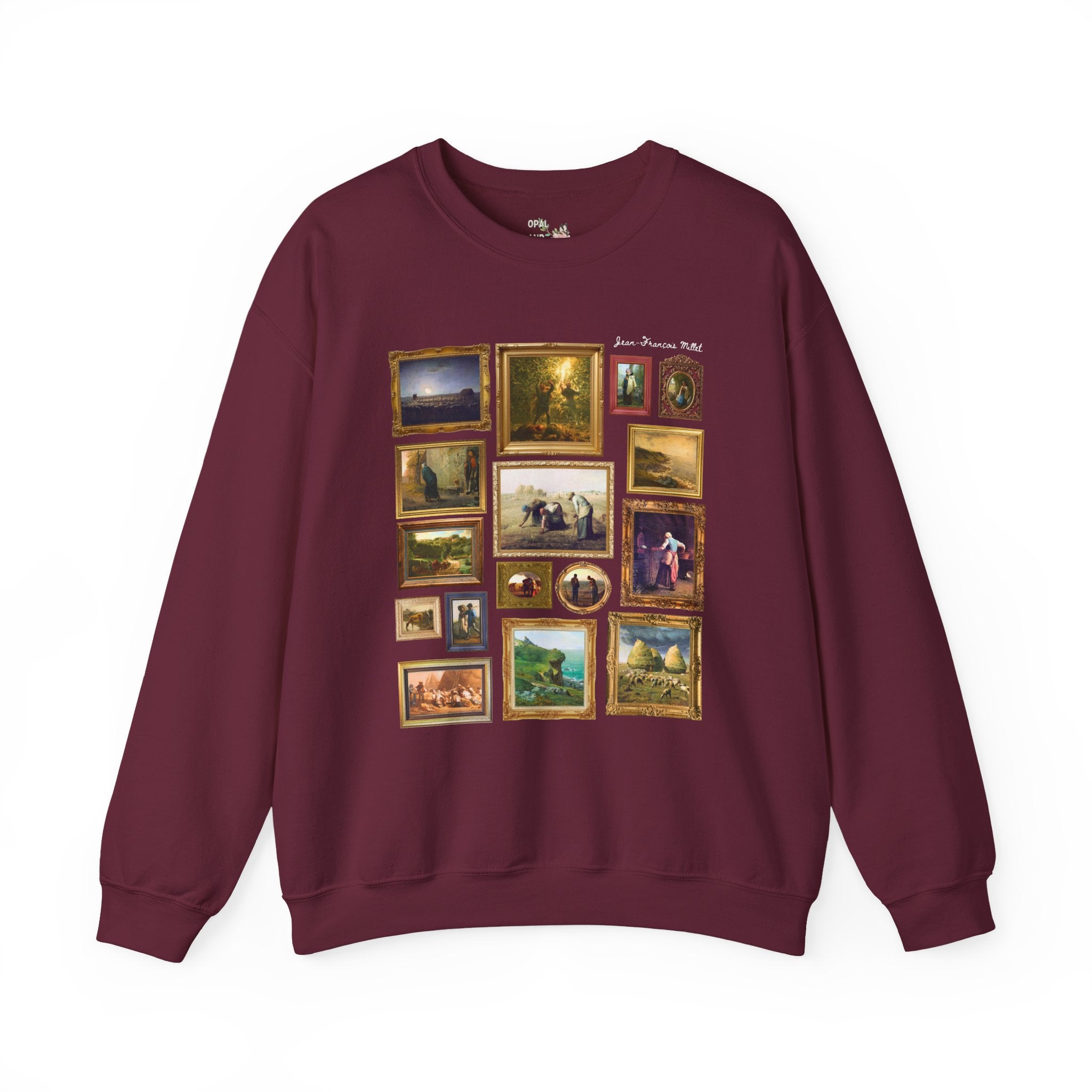 Jean-François Millet Famous Paintings Sweatshirt, French Art History Buff Gift, Cute European Art History Lover Crewneck, Realism Art Movement