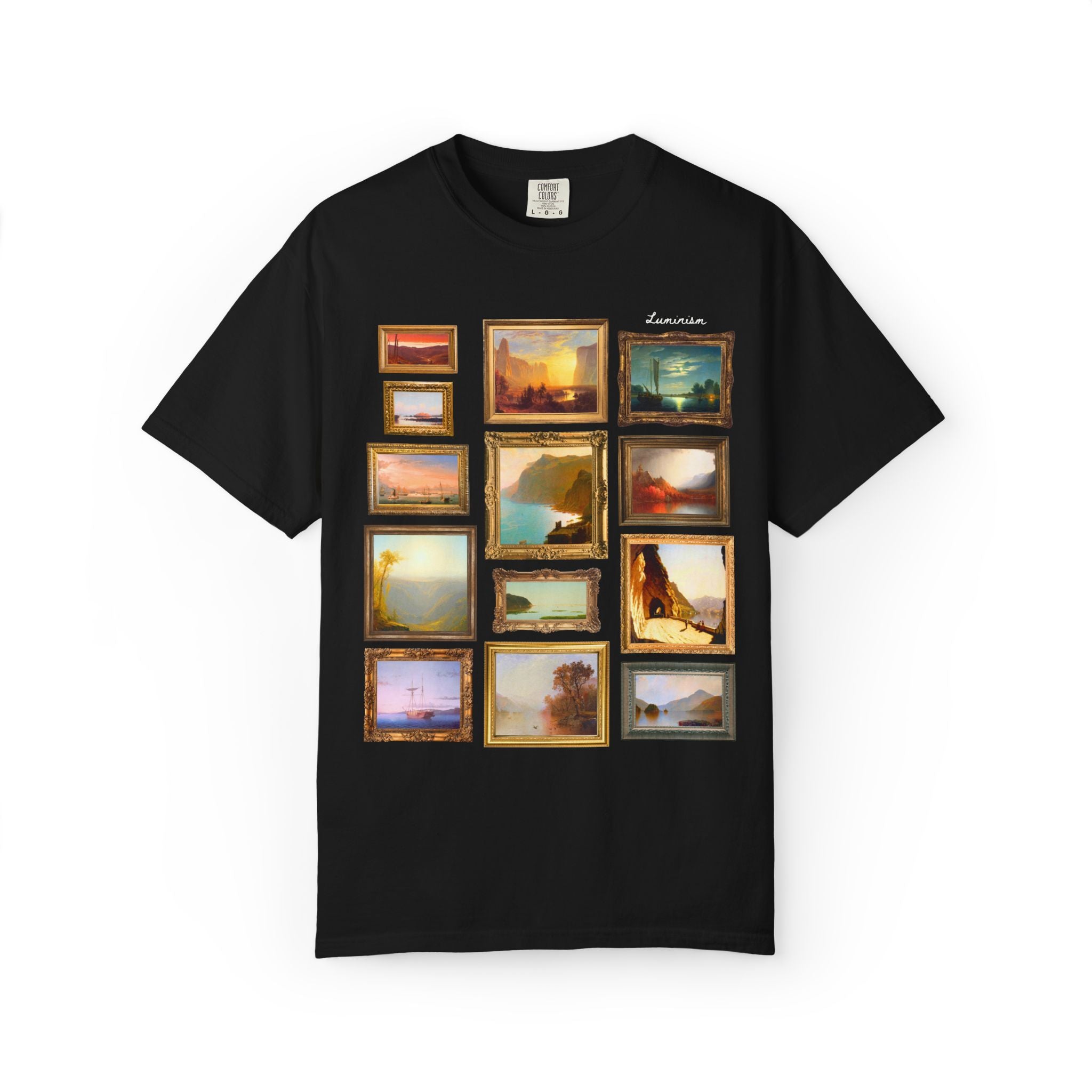 Luminism Art History Lover Gift with Famous Paintings, 19th Century American Art History, Hudson River School Art History Lover T-Shirt
