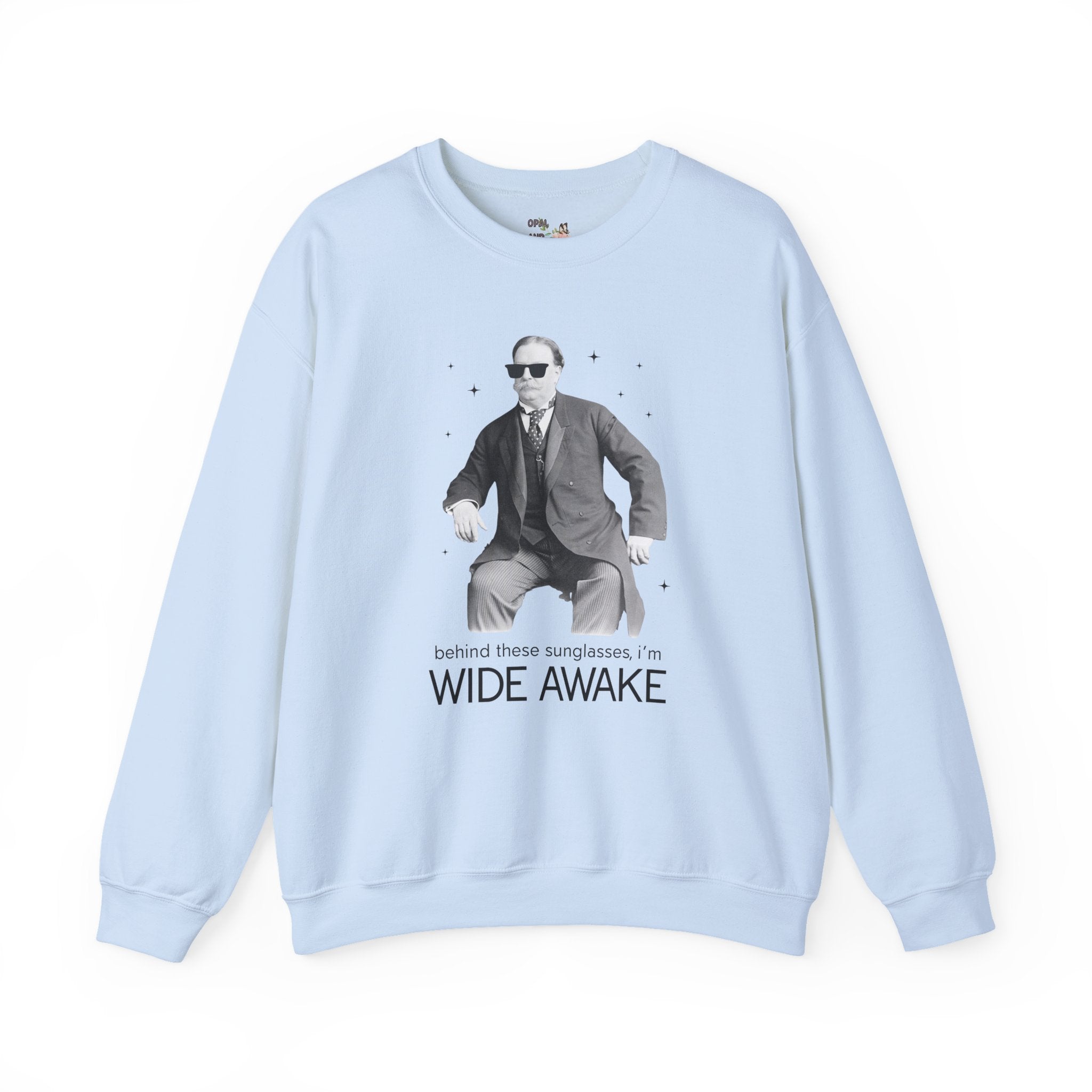 William Howard Taft American History Buff Sweatshirt for Historian Who Loves Napping, Silly Early 1900s US President Crewneck with Stars