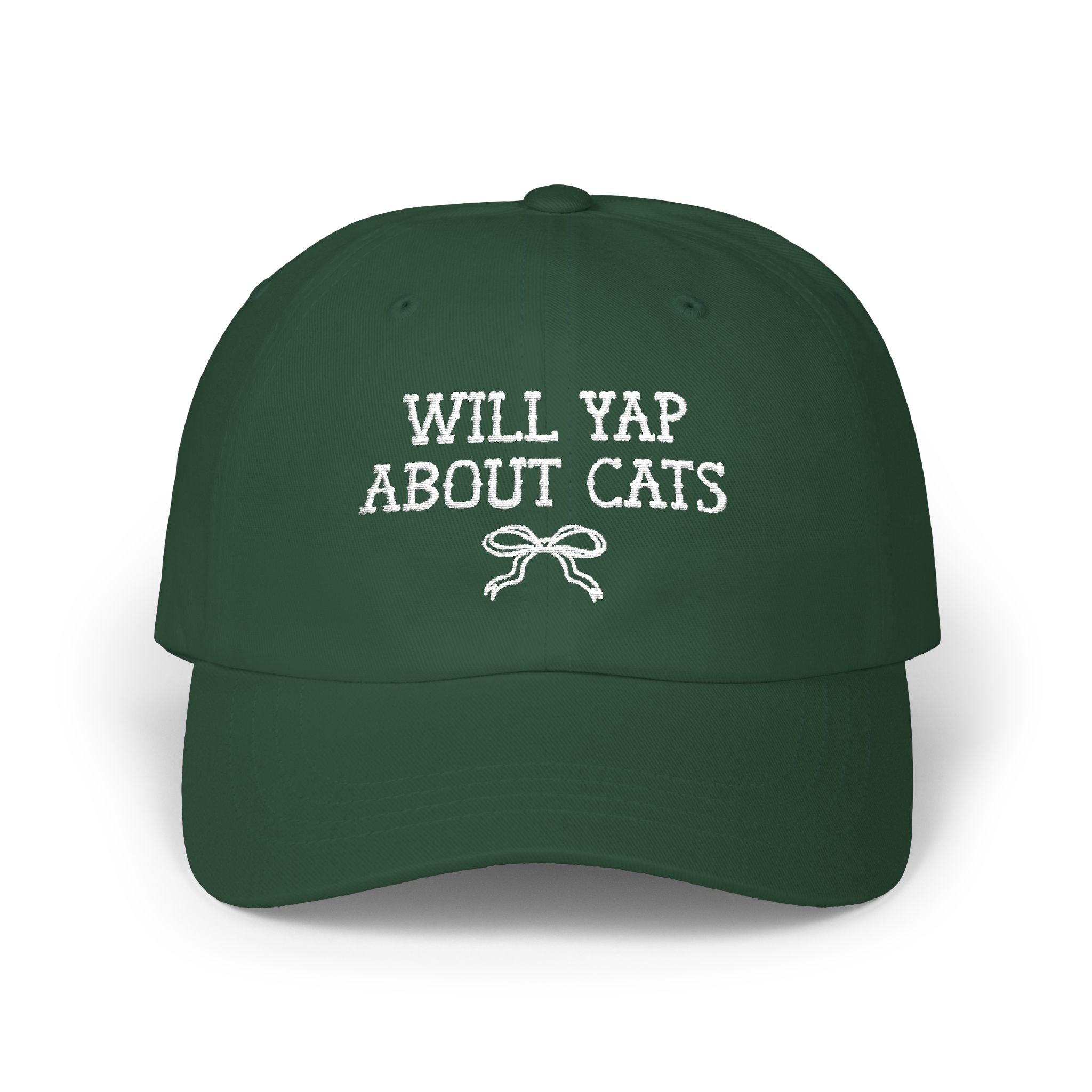 Will Yap About Cats: Funny Cat Lover Hat for Cat Mom or Cat Dad, Silly Cat Parent Gift for Friend Who Loves Cats