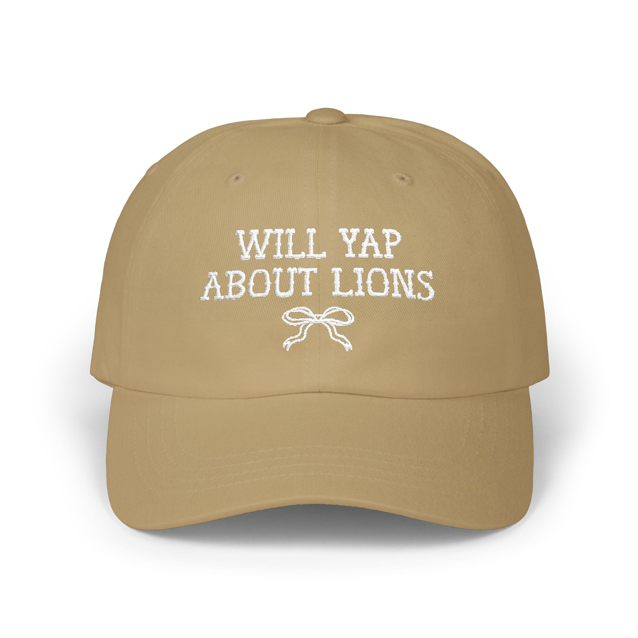 Will Yap About Lions Animal Lover Hat for Friend Who Loves Lions and Big Cats, Silly Animal Lover Hat with Bow