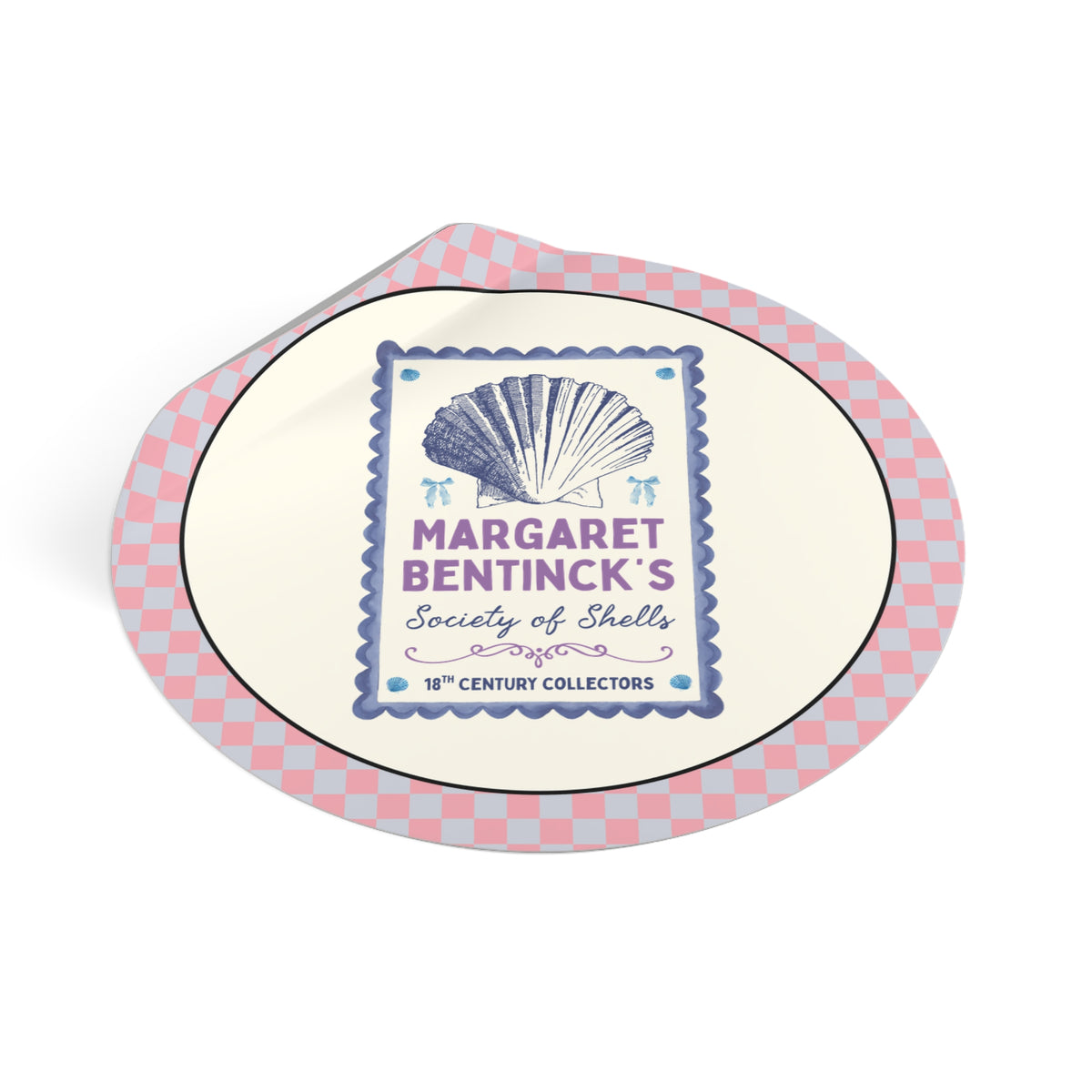 Margaret Bentinck's Society of Shells, Women in STEM Sticker, 17th Century English History Buff Gift, Margaret Cavendish Conchology Botany Sticker