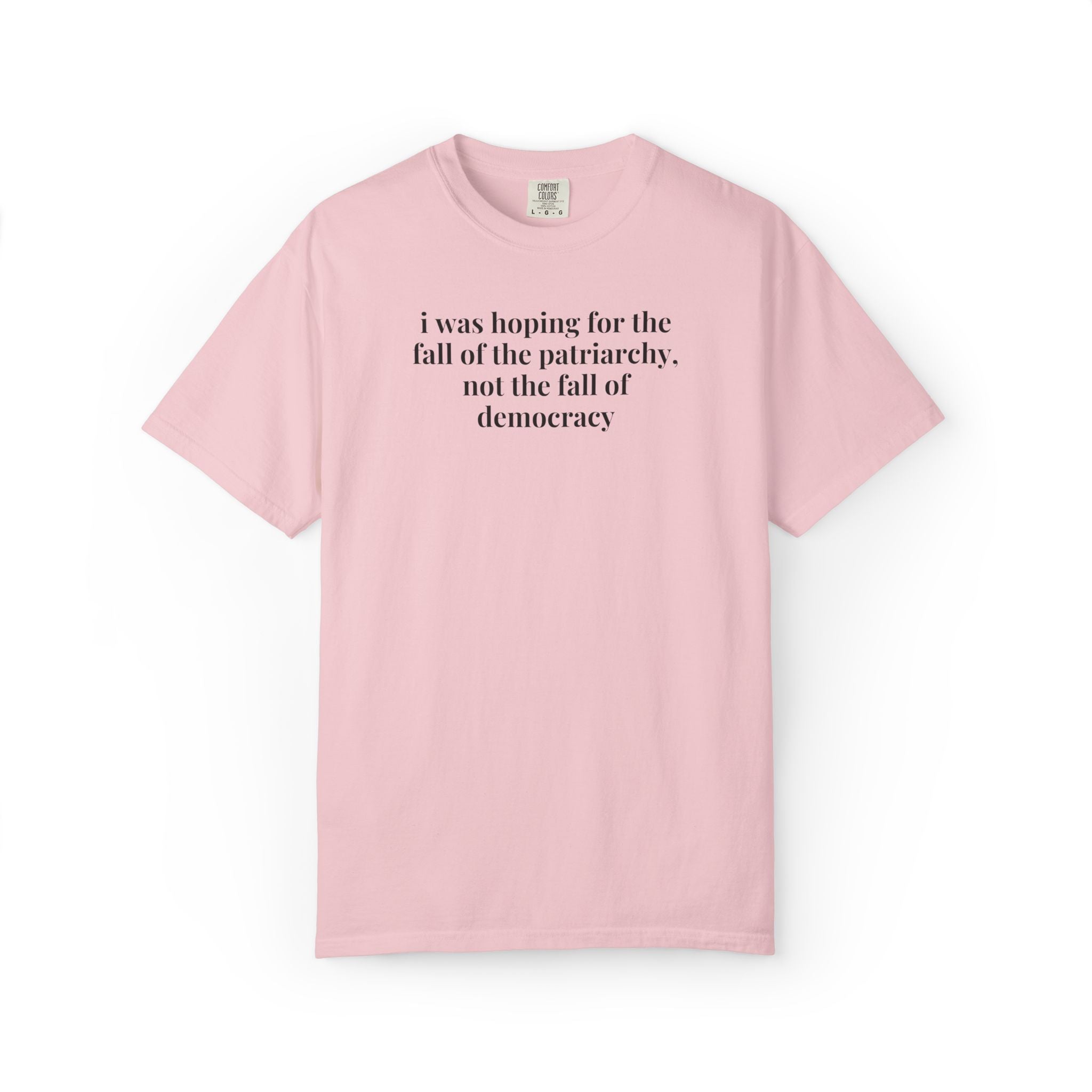 Leftist Feminist Tee Shirt Voters Against Fascism: I Was Hoping for the Fall of the Patriarchy, Not the Fall of Democracy Political Science