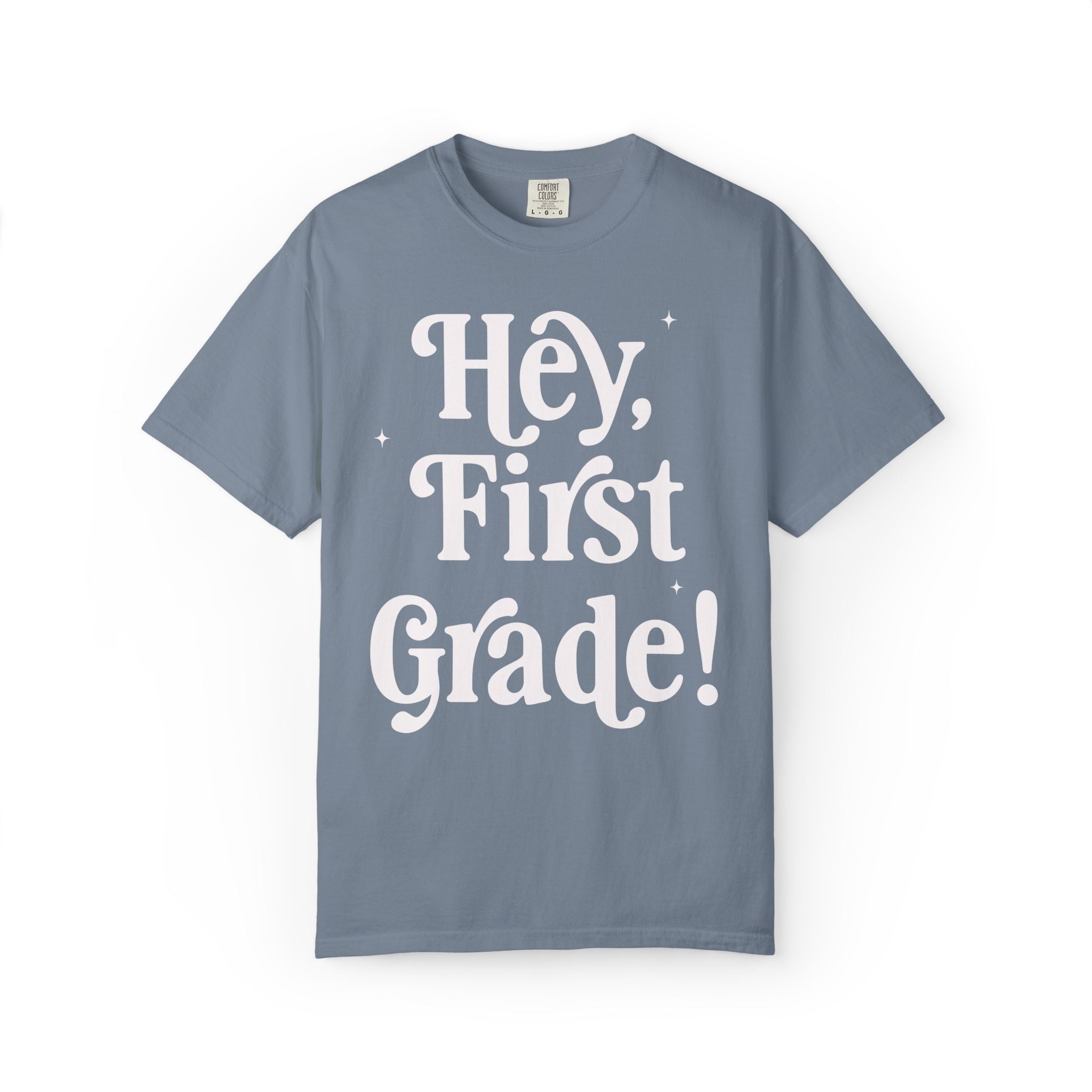 Hey First Grade Back to School Matching Teacher T-Shirt, Cute First Grade Teacher Team or First Grade Team Tee, Paraprofessional Gift