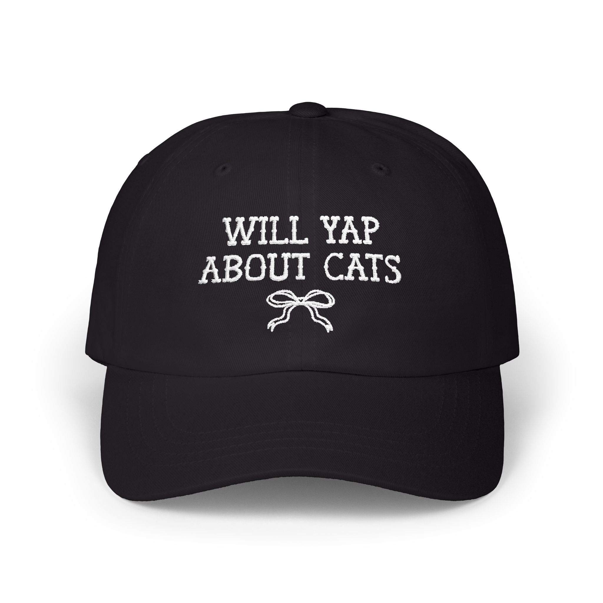 Will Yap About Cats: Funny Cat Lover Hat for Cat Mom or Cat Dad, Silly Cat Parent Gift for Friend Who Loves Cats