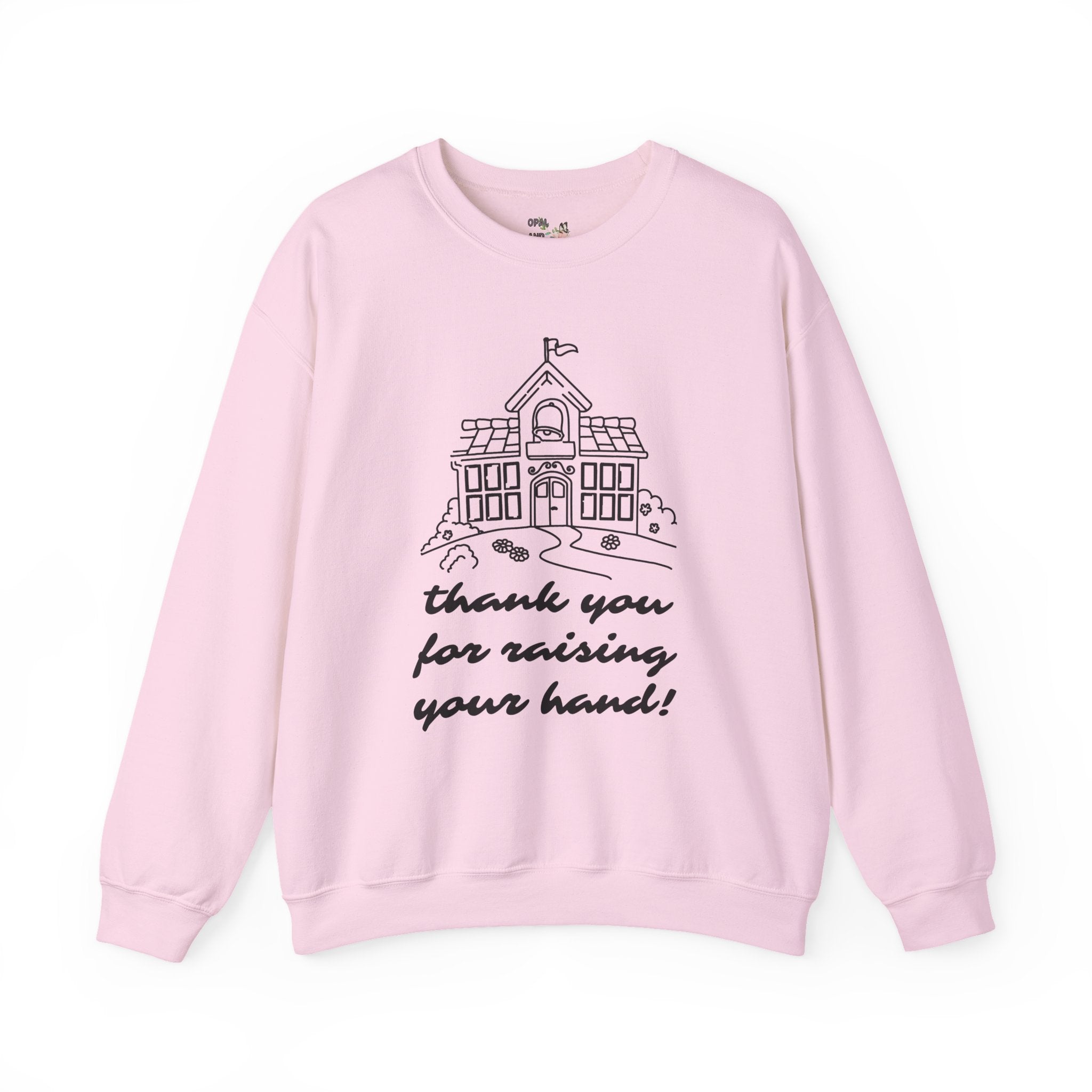 Thank You for Raising Your Hand Matching Teacher Team Sweatshirt for Back to School, Cute Nostalgic Kitschy High School Teacher Team Crewneck