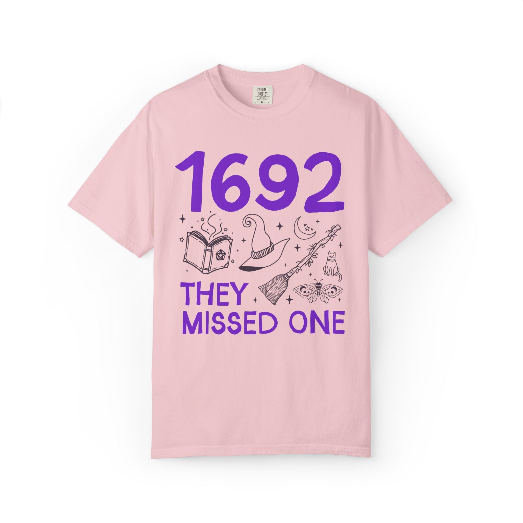 1692 They Missed One Salem Witch Trials History Buff Tee Shirt, Spooky History T-Shirt for Halloween, Goblincore Fall Women's History Tee - Opal and June
