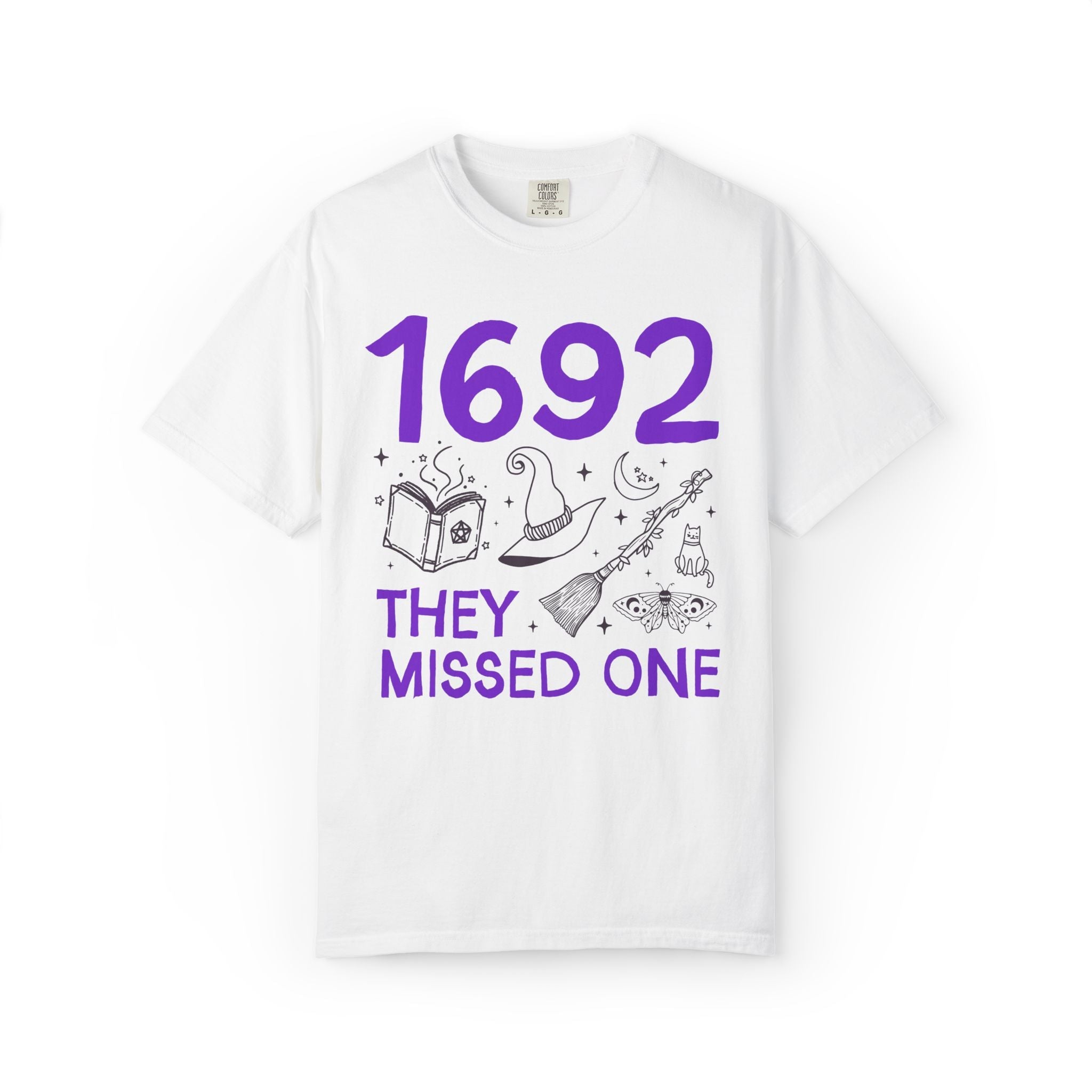 1692 They Missed One Salem Witch Trials History Buff Tee Shirt, Spooky History T-Shirt for Halloween, Goblincore Fall Women's History Tee - Opal and June