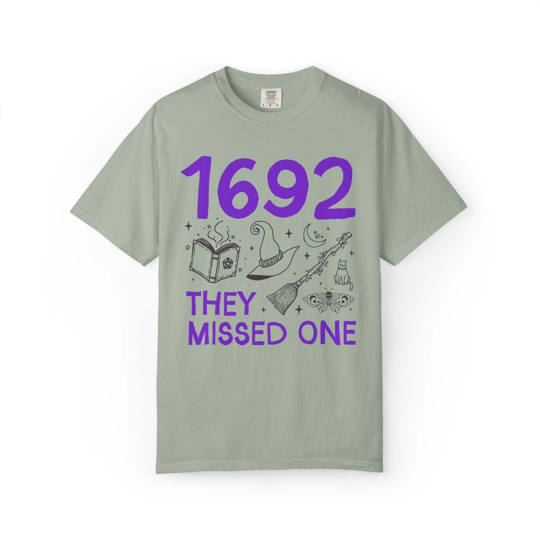 1692 They Missed One Salem Witch Trials History Buff Tee Shirt, Spooky History T-Shirt for Halloween, Goblincore Fall Women's History Tee - Opal and June