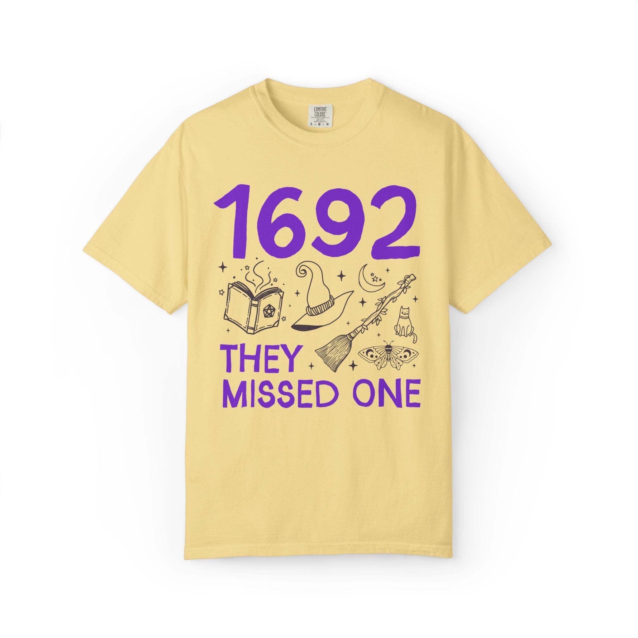 1692 They Missed One Salem Witch Trials History Buff Tee Shirt, Spooky History T-Shirt for Halloween, Goblincore Fall Women's History Tee - Opal and June