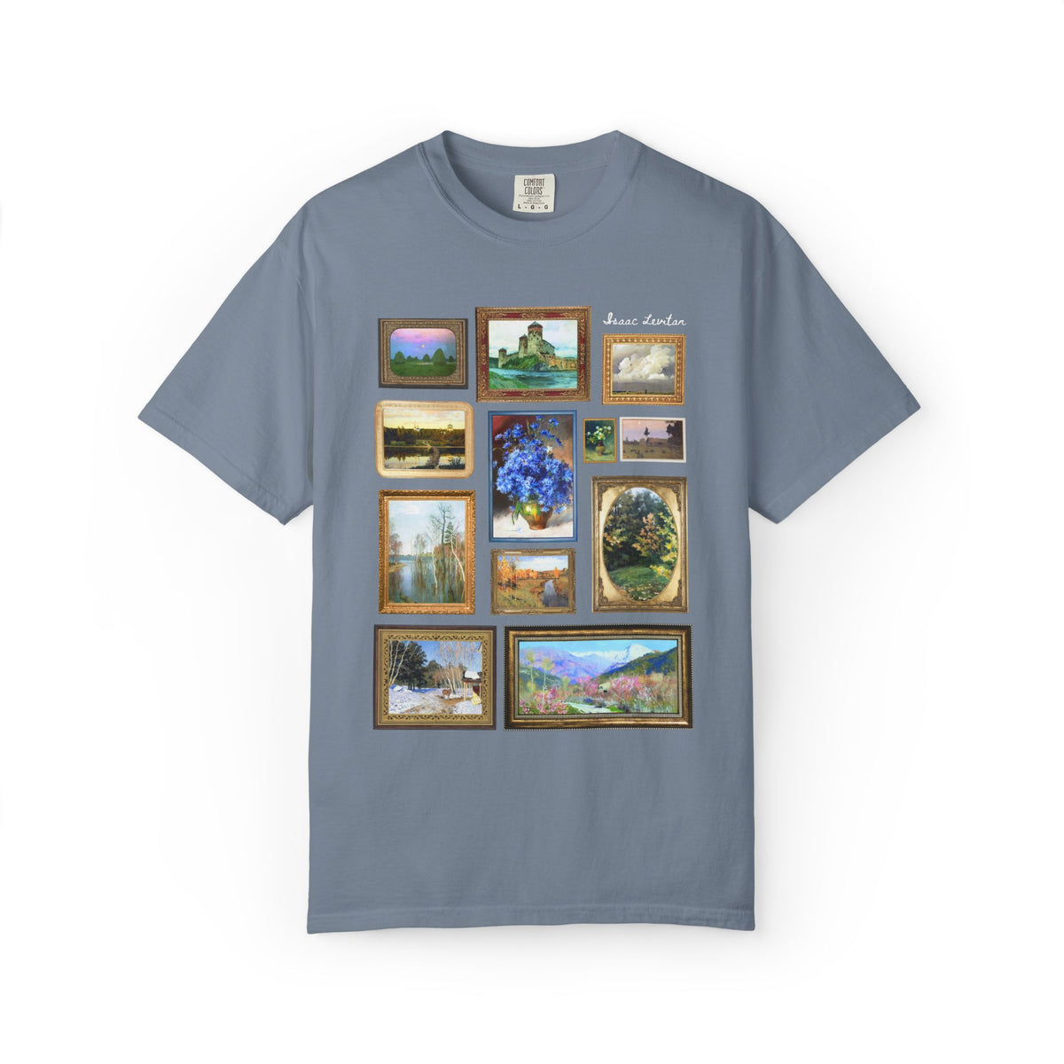 Isaac Levitan Art History Buff Tee Shirt with Famous Paintings, Colorful Realism Impressionism 19th Century Art Movement History