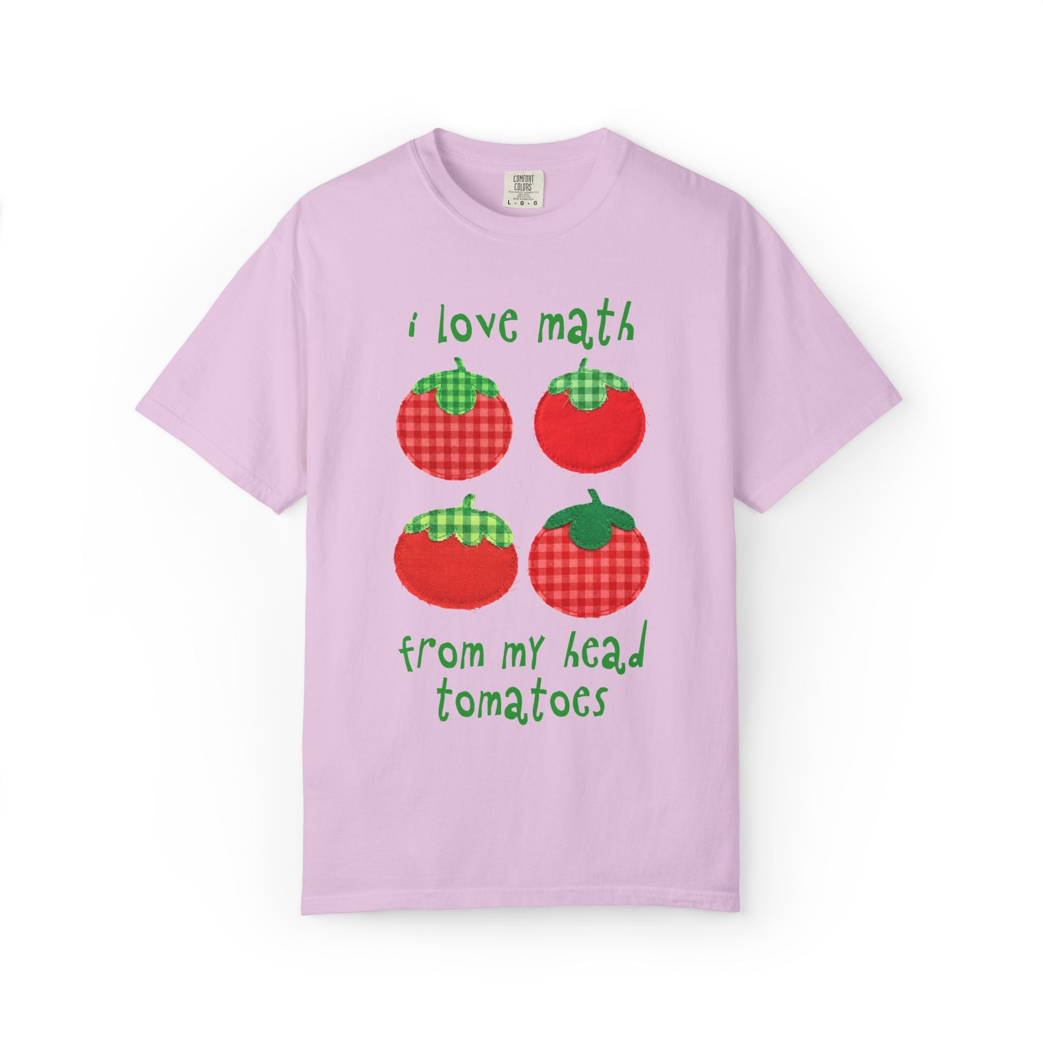 Math Teacher, Accountant or Math Lover Tee Shirt: I Love Math from My Head Tomatoes, Cute Vegetable Gardener, Tomato Lover, Back to School