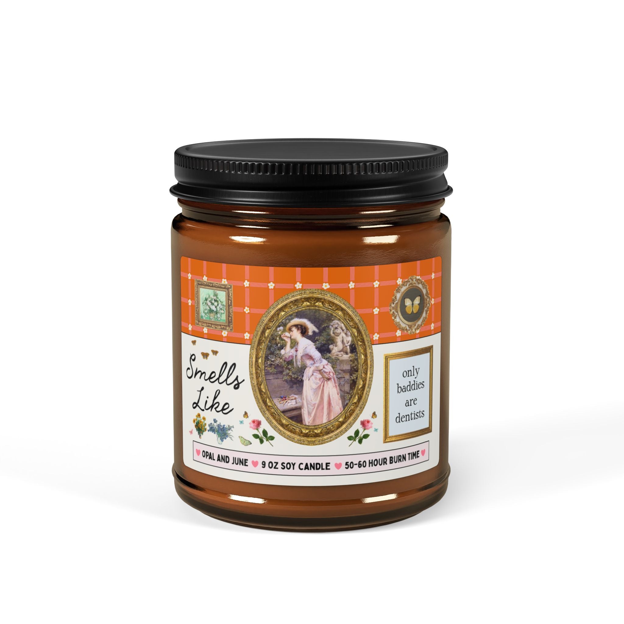Smells Like Only Baddies are Dentists: 9 Oz Soy Candle for Friend Graduating Dental School, Funny Dentist Gift from Dental Office Staff