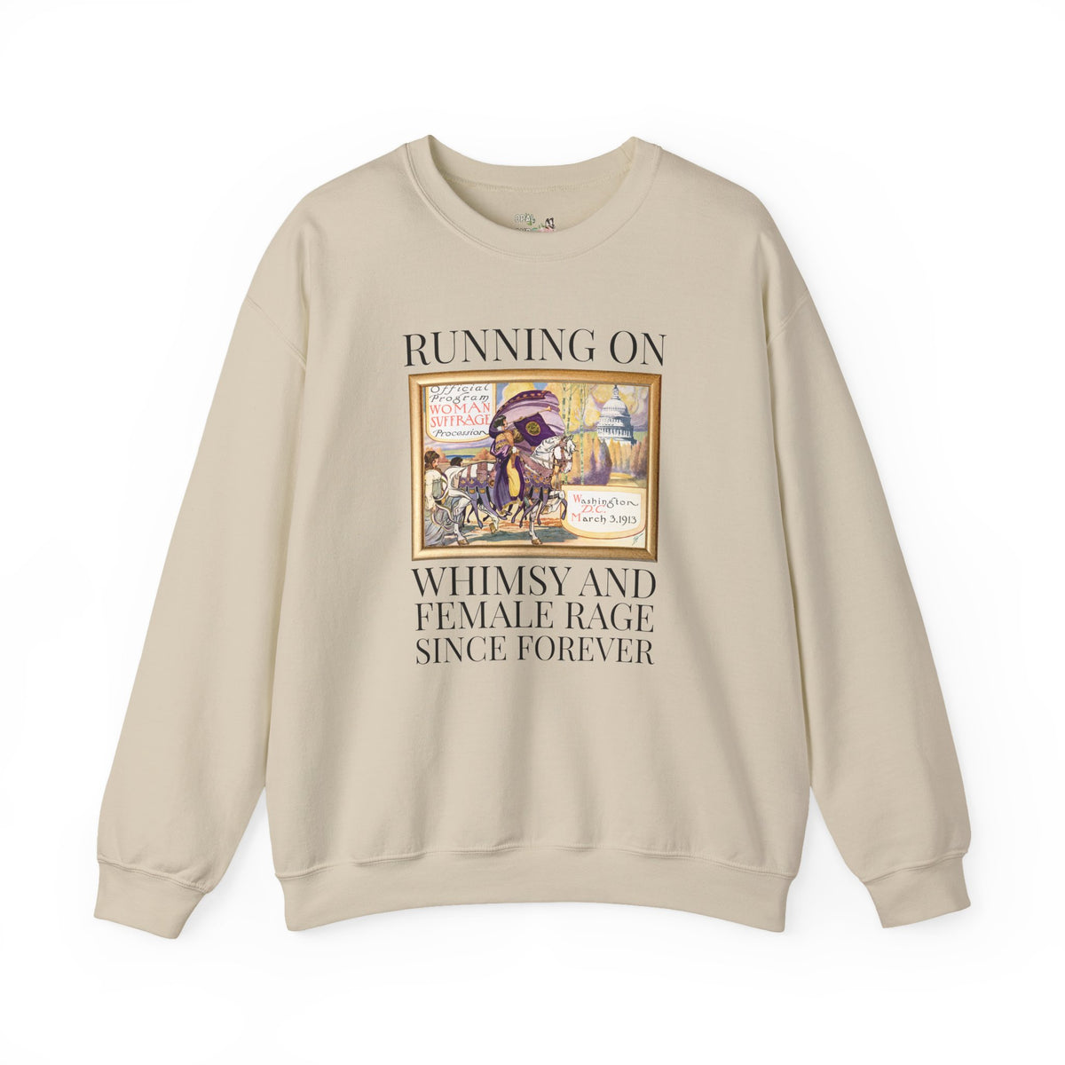 Women's Suffragette History Sweatshirt, Early 1900s Women's History Crewneck: Running on Whimsy and Female Rage Since Forever