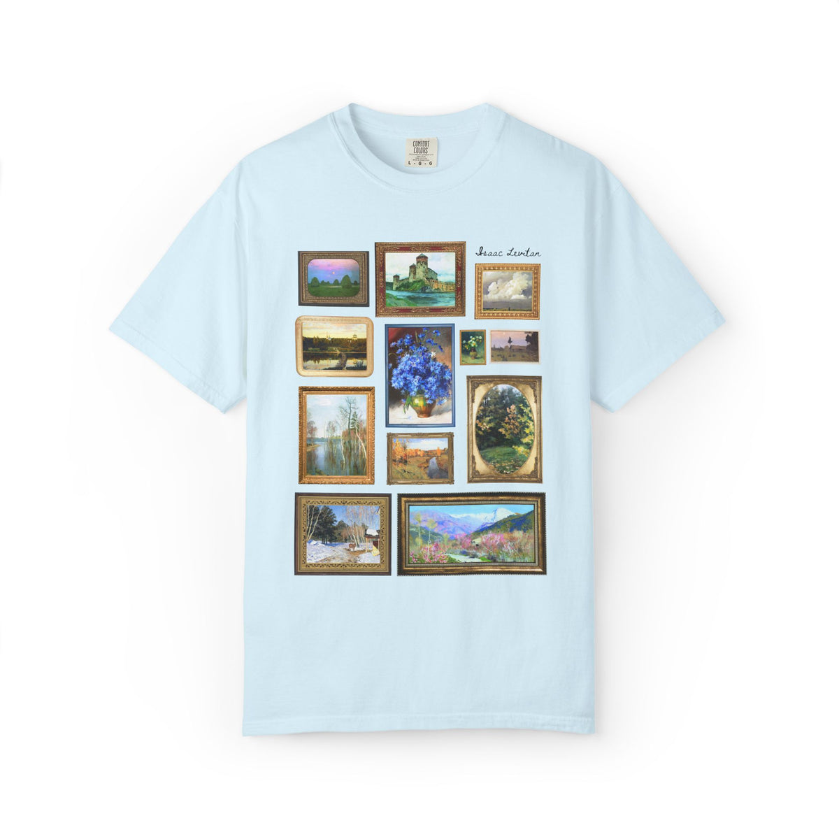 Isaac Levitan Art History Buff Tee Shirt with Famous Paintings, Colorful Realism Impressionism 19th Century Art Movement History