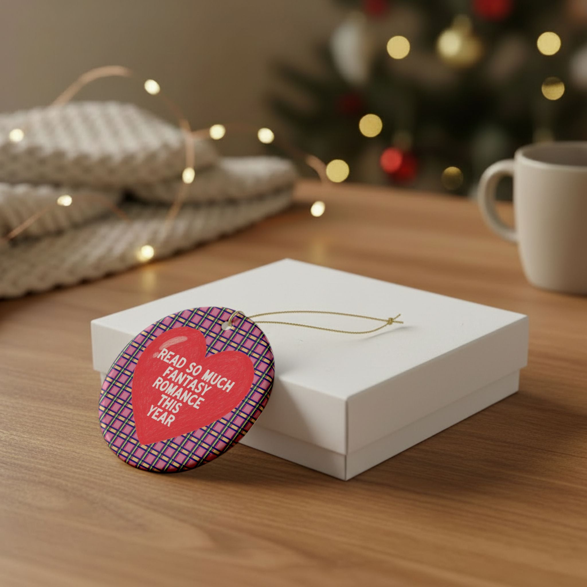 Fantasy Romance Reader Nostalgic Holiday Ornament for Book Lover or Fantasy Bookworm: Read So Much Fantasy Romance This Year