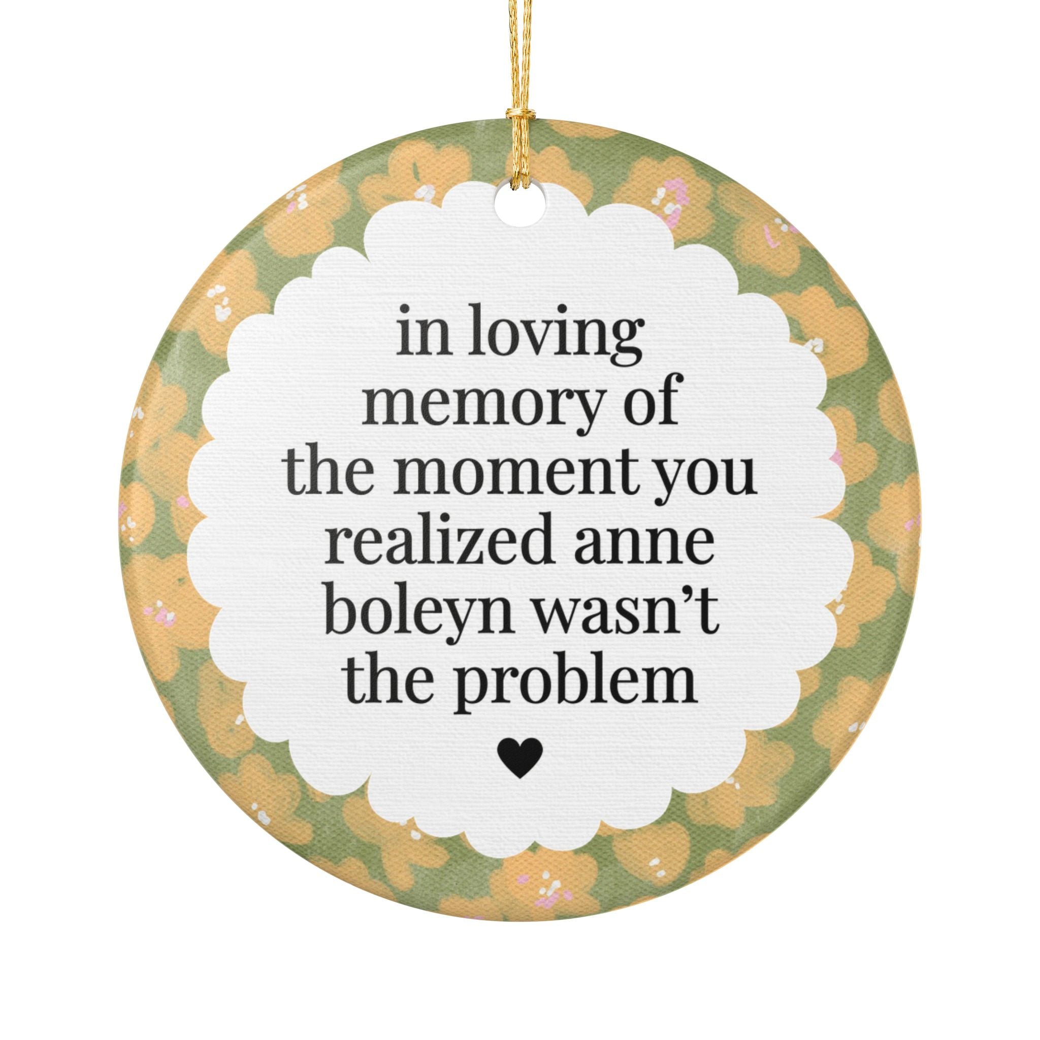 Anne Boleyn Tudor History Buff Ornament, Royal Historian Gift for Tudor Historian, Women's Historian Gift, King Henry the 8th Wives Gift