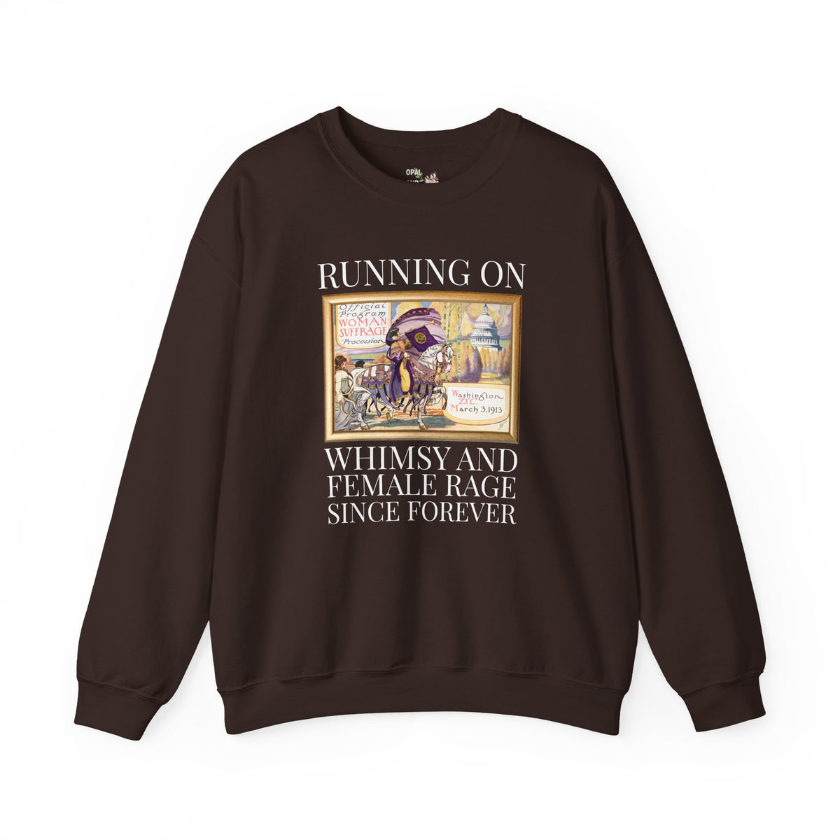 Women's Suffragette History Sweatshirt, Early 1900s Women's History Crewneck: Running on Whimsy and Female Rage Since Forever