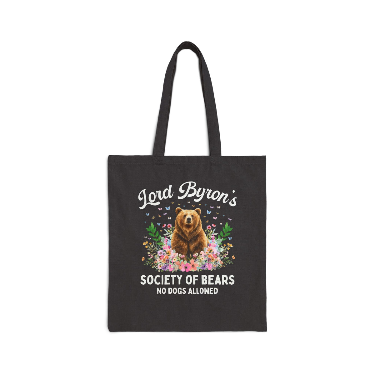 Lord Byron's Society of Bears Tote Bag: Bookish Animal Lover Tote for Classic Bookworm Who Loves English History and Animals