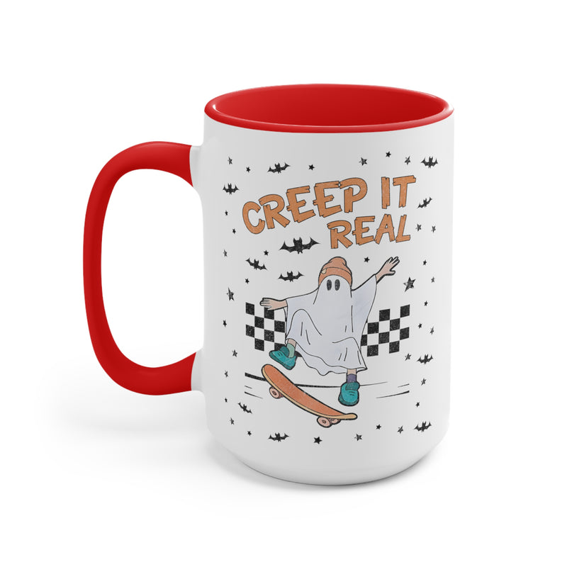 Halloween Coffee Mug: Creep it Real | Distressed Retro Aesthetic Gift for Spooky Season