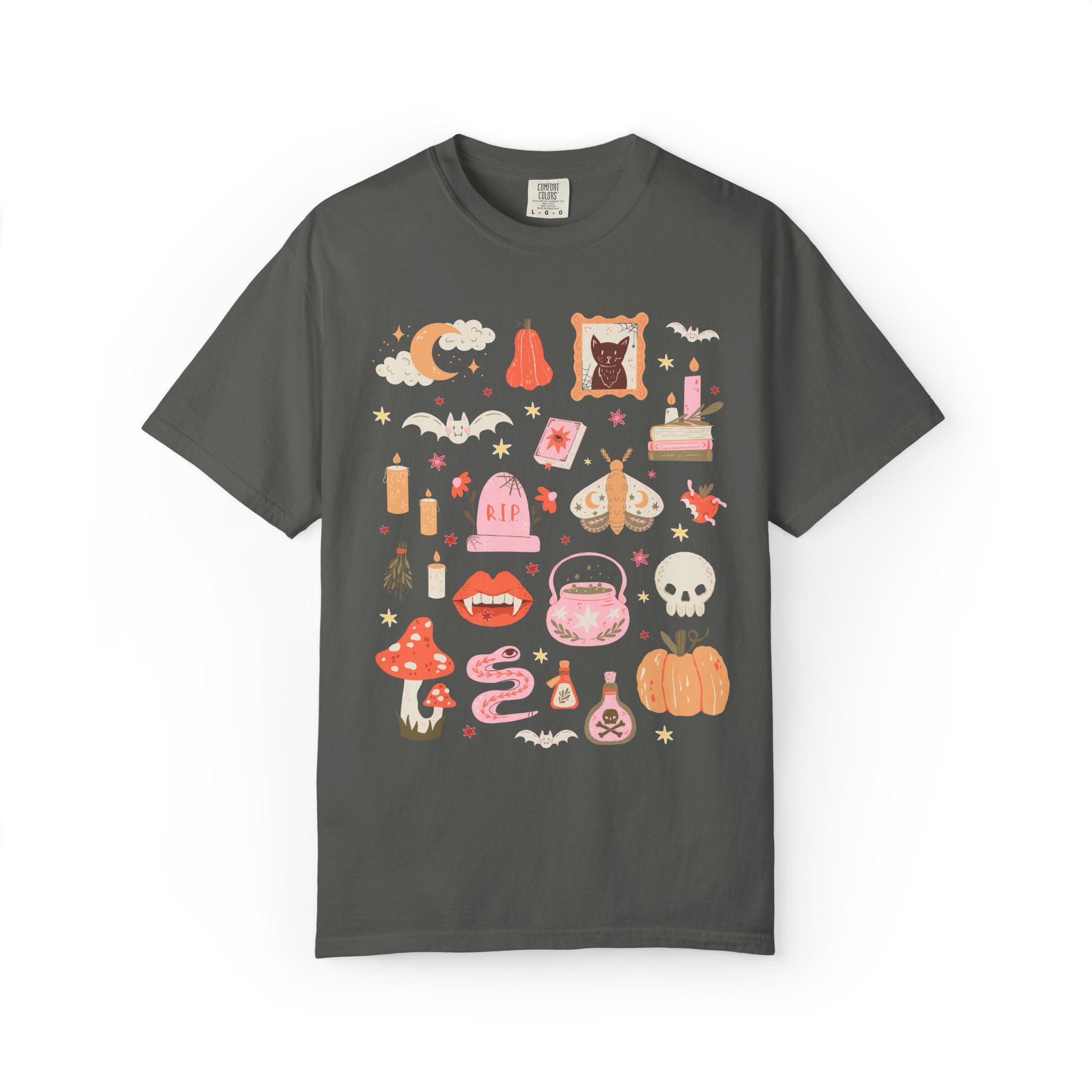 Nostalgic Halloween T-Shirt for Spooky Season, Cute Colorful Dopamine Aesthetic Tee for Friend or Mom Who Loves Halloween and Vampires