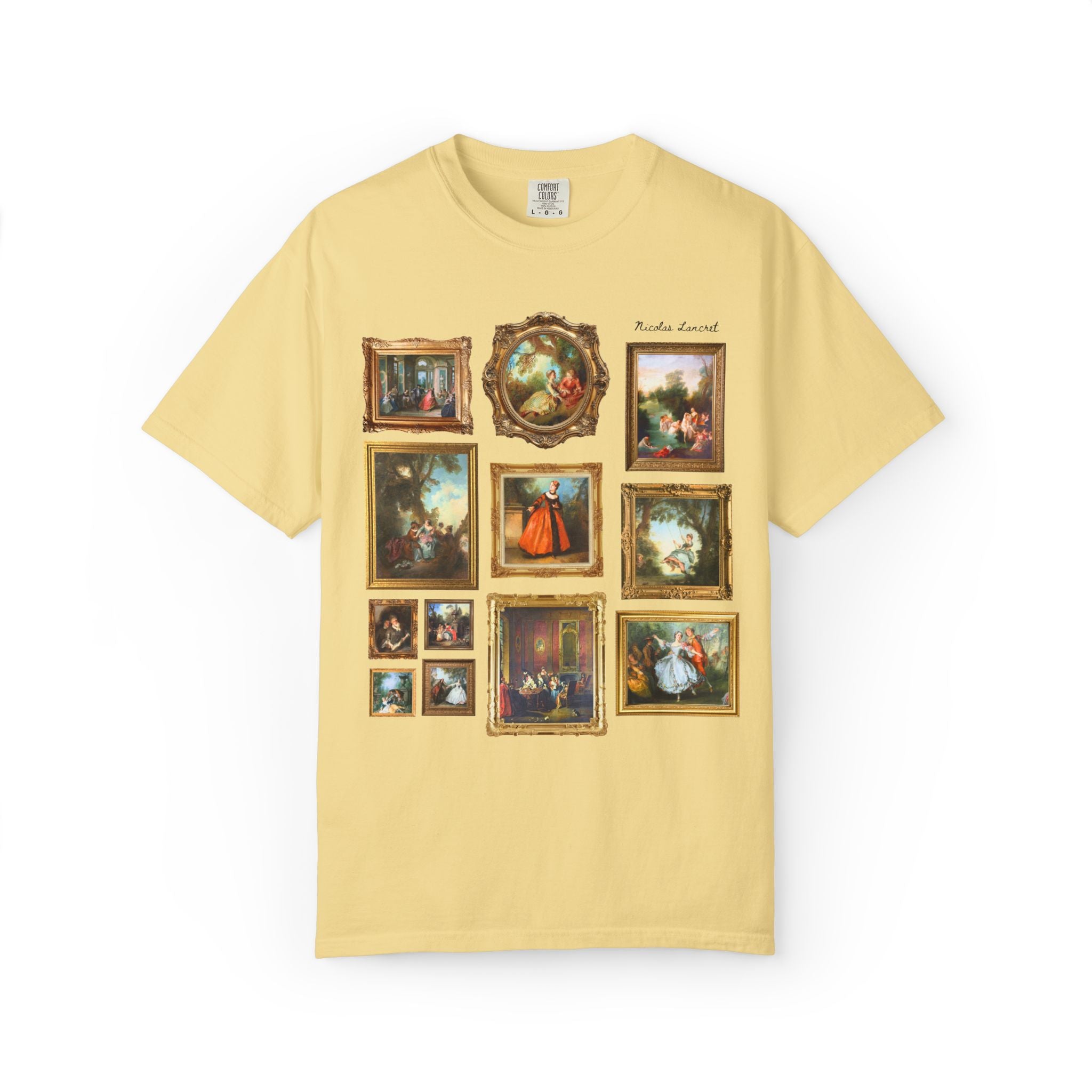 Nicolas Lancret Rococo Art HIistory Lover T-Shirt: Famous Paintings, 18th Century French History Buff Gift, Museum Lover, European Art Tee