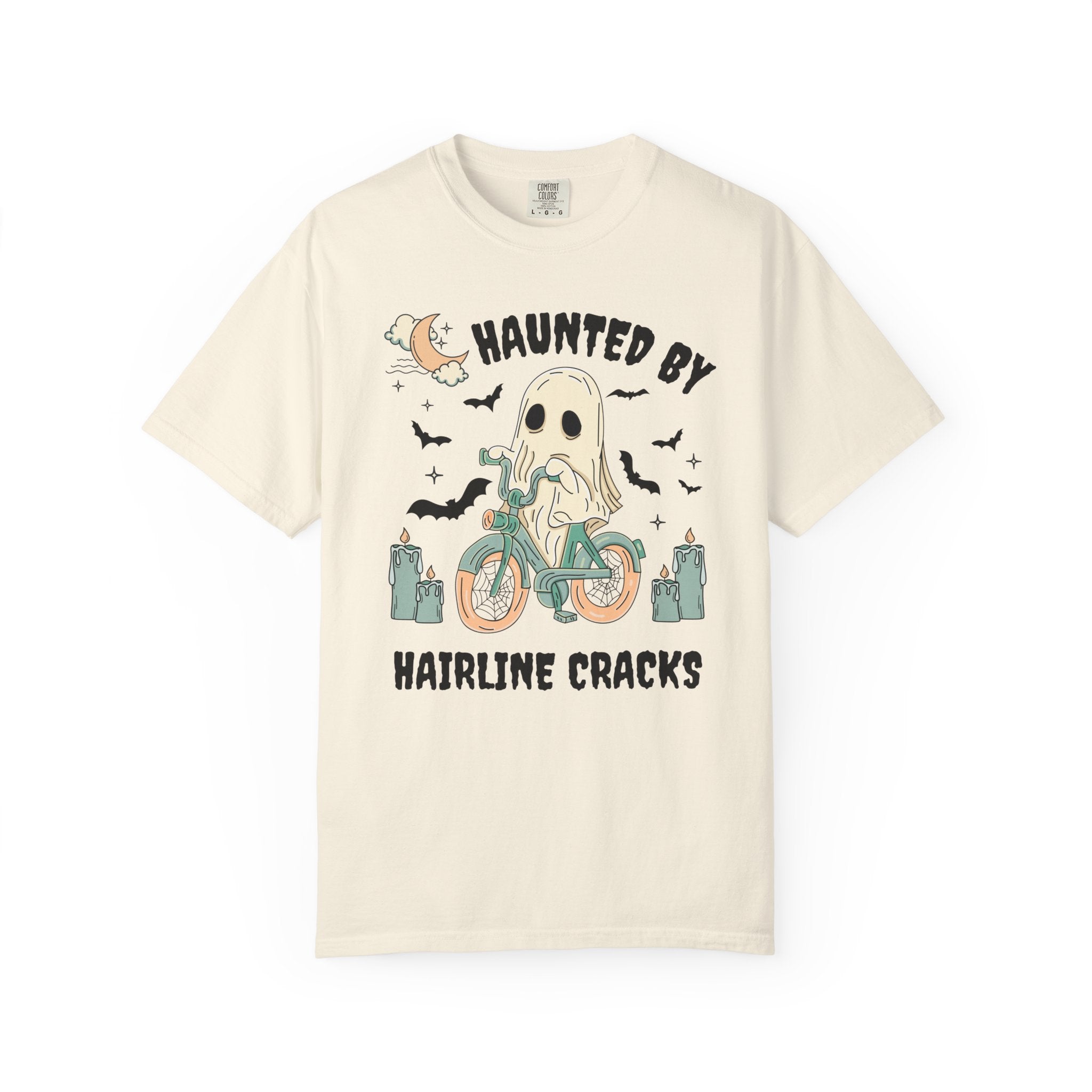 Cozy Pottery Shirt for Ceramic Artist: Haunted By Hairline Cracks | Funny Ghost Gift for Ceramic Art Teacher or Potter, Funny Pottery Gift