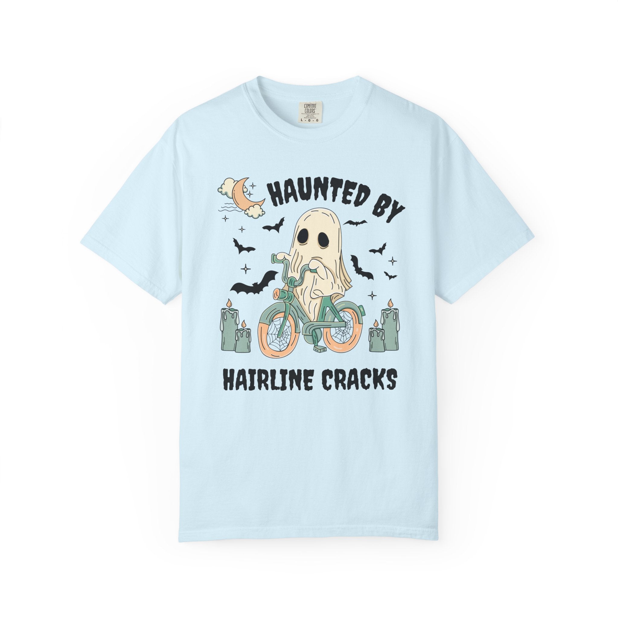 Cozy Pottery Shirt for Ceramic Artist: Haunted By Hairline Cracks | Funny Ghost Gift for Ceramic Art Teacher or Potter, Funny Pottery Gift