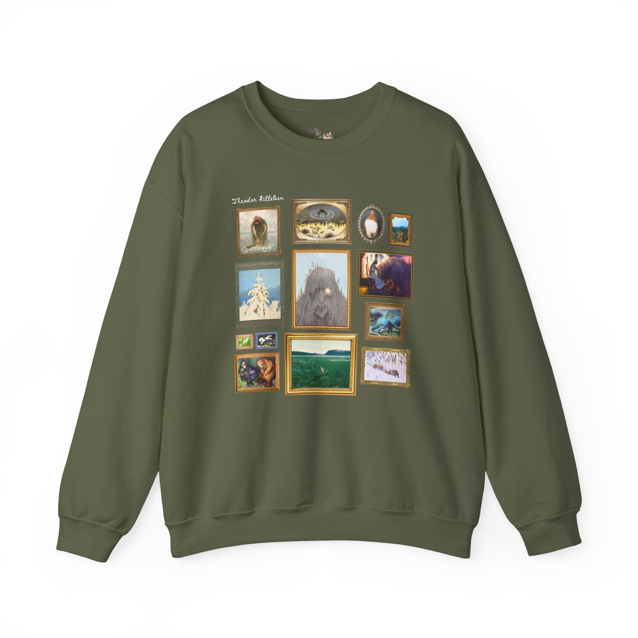 Theodor Kittelsen Art Historian Sweatshirt: Norwegian Art History, Early 1900s and Late 19th Century Fairy Tale and Folk Tale Famous Paintings Crewneck