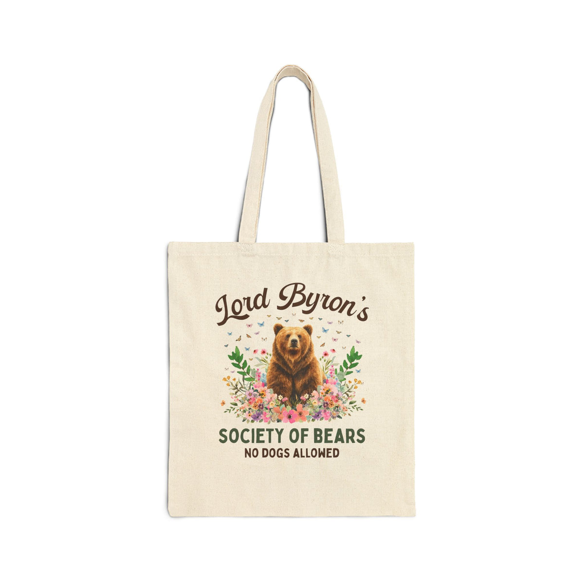 Lord Byron's Society of Bears Tote Bag: Bookish Animal Lover Tote for Classic Bookworm Who Loves English History and Animals