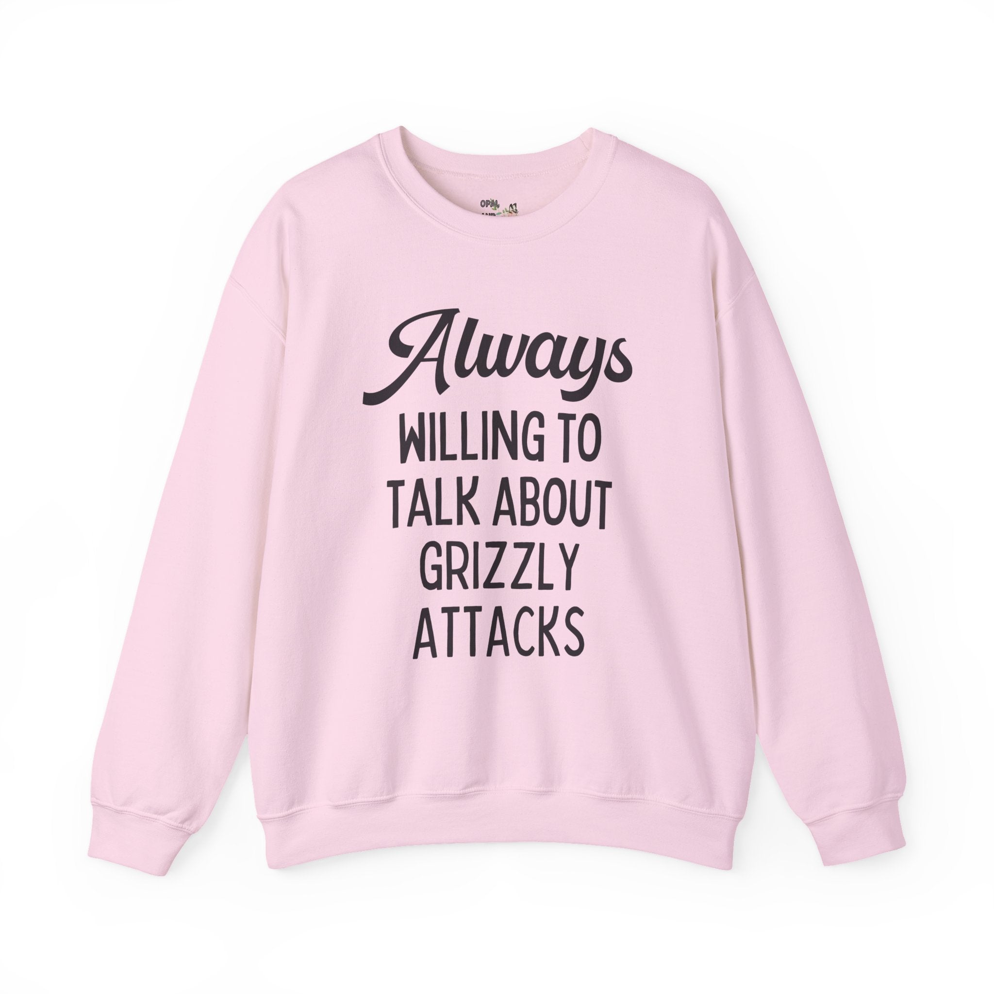 Morbid Animal History Sweatshirt for Friend Obsessed with Historical Disasters: Always Willing To Talk About Grizzly Attacks, Bear Lover Crewneck