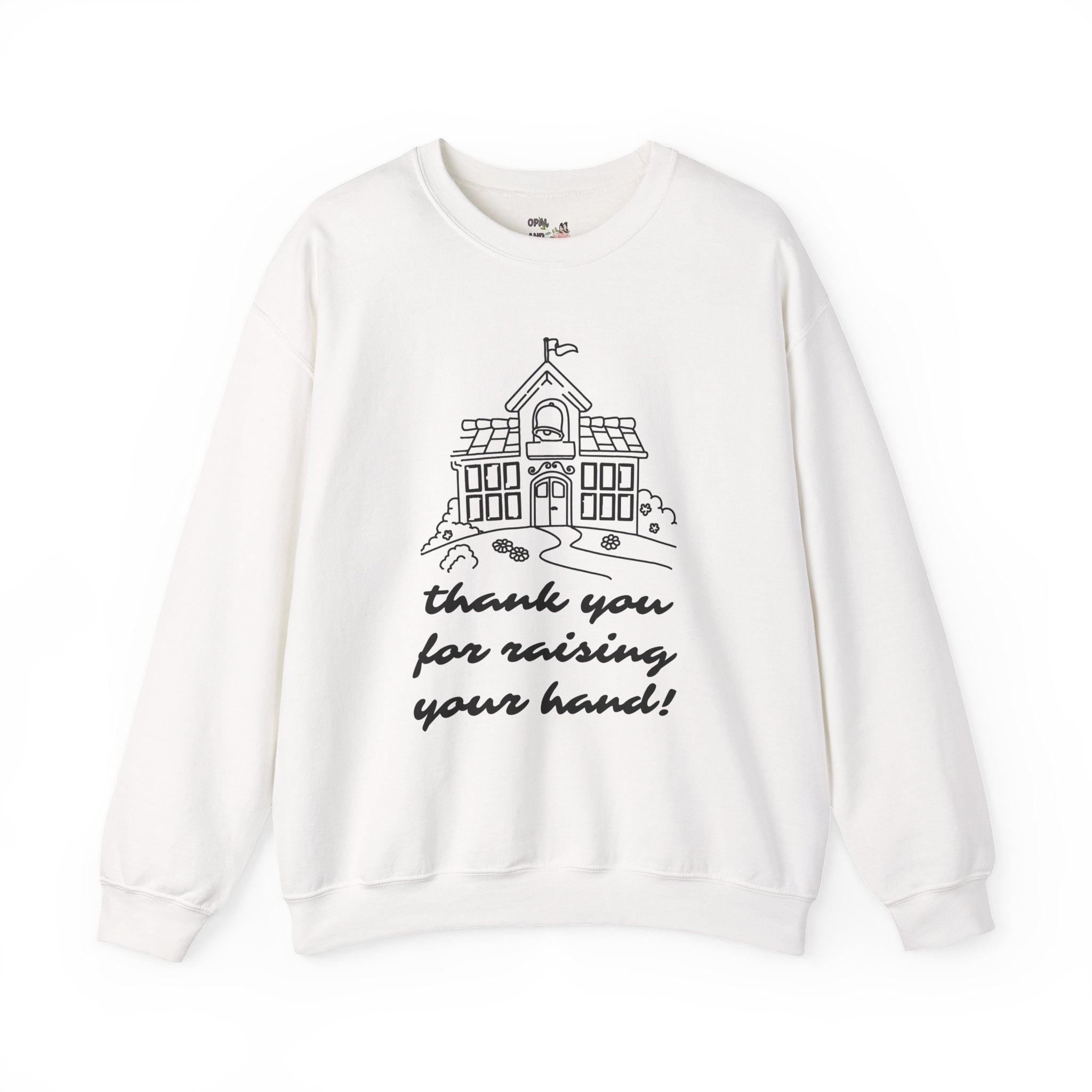 Thank You for Raising Your Hand Matching Teacher Team Sweatshirt for Back to School, Cute Nostalgic Kitschy High School Teacher Team Crewneck
