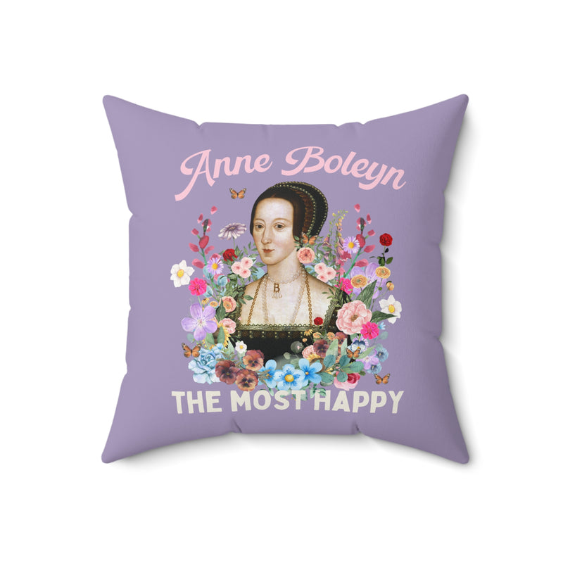 Floral Anne Boleyn Pillow for History Lover: The Most Happy