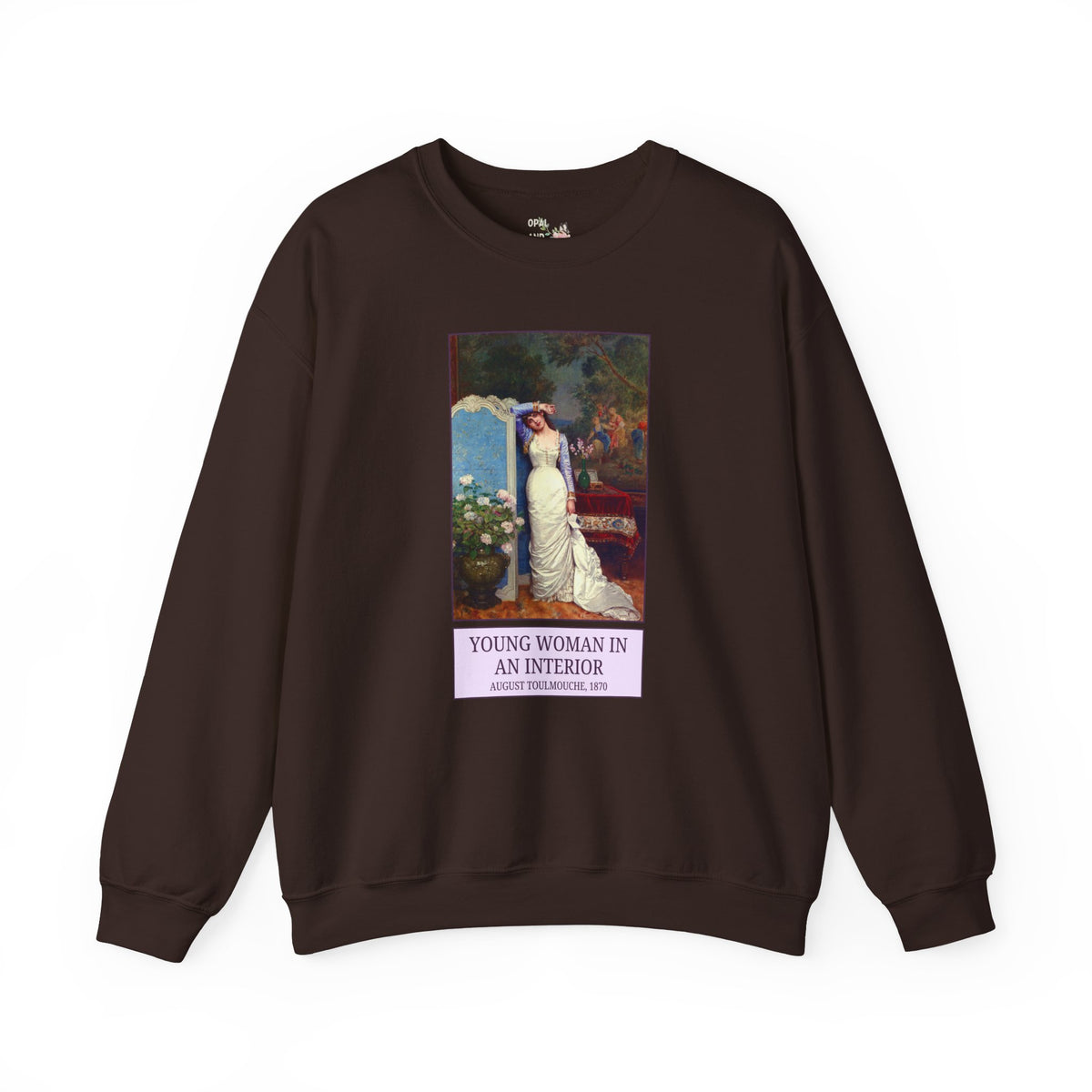 Young Woman in an Interior by Auguste Toulmouche Art History Buff Sweatshirt: 19th Century Art History Museum Lover Gift, Victorian Era