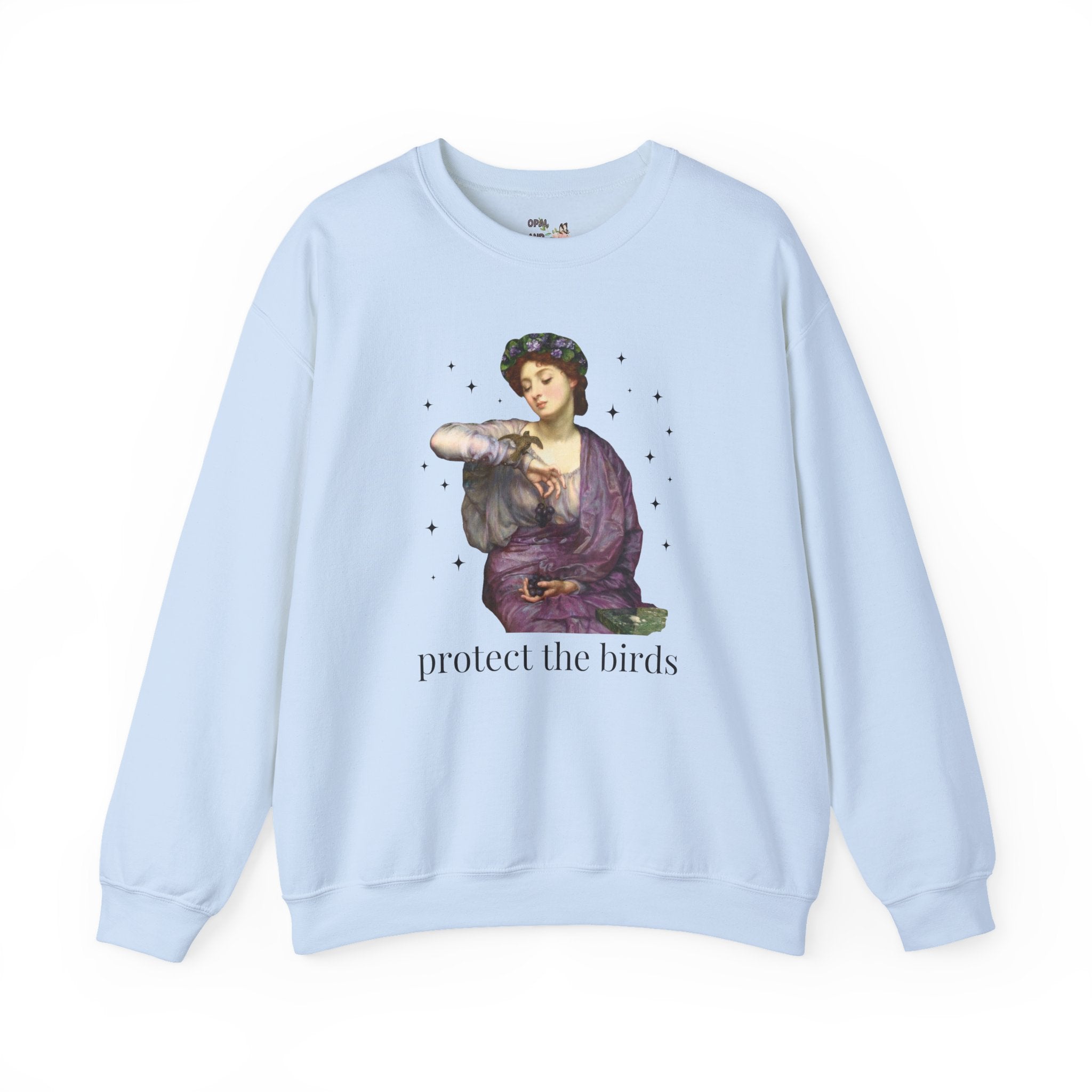 Protect the Birds Art History Sweatshirt with Famous Painting: Bird Conservation Ornithologist Biology Major or Teacher Gift, Bird Lover Crewneck